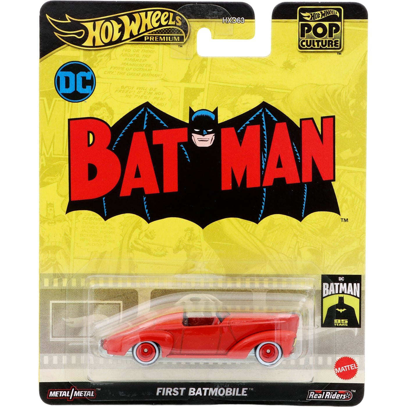 First Batmobile – Batman – Röd – Pop Culture – Hot Wheels