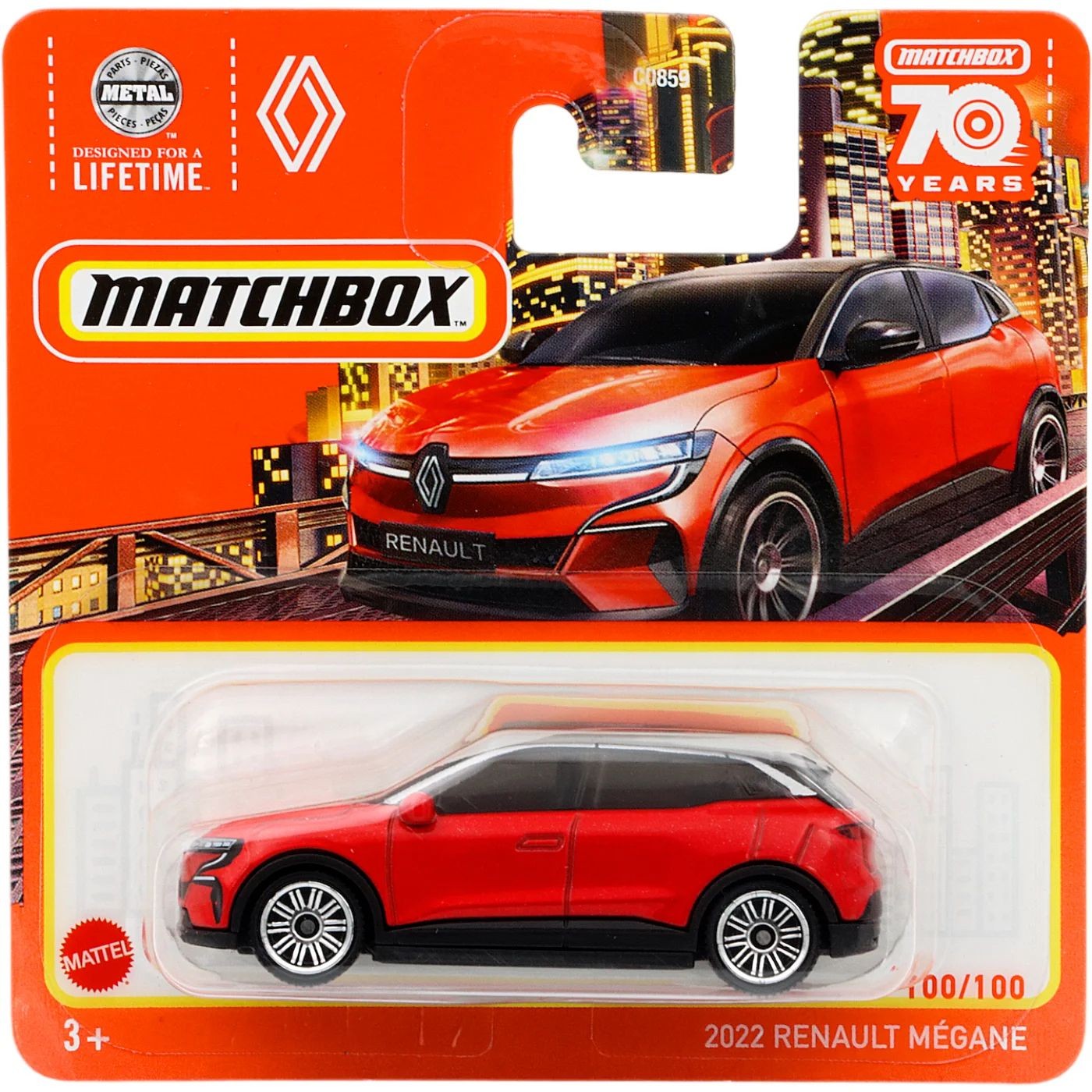 Läs mer om 2022 Renault Mégane - Röd - Matchbox 70 Years - Matchbox