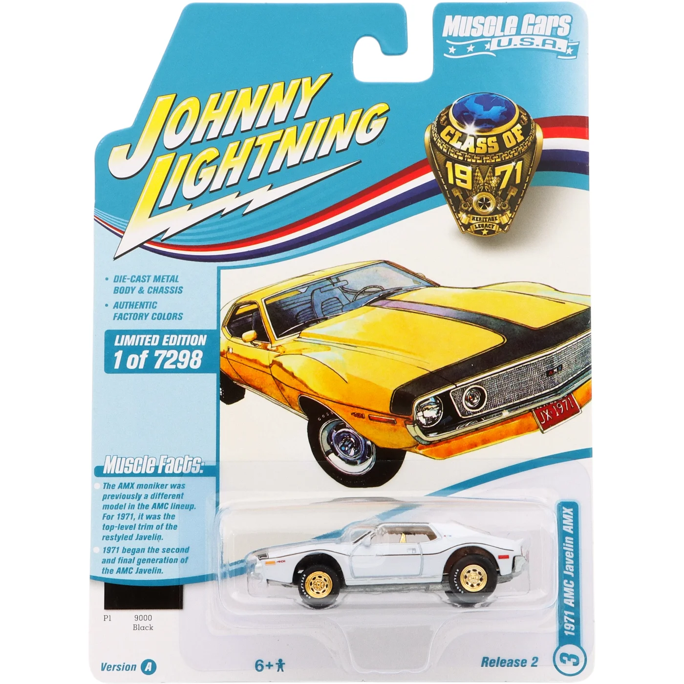 CHASE CAR - 1971 AMC Javelin AMX - Johnny Lightning - 1:64