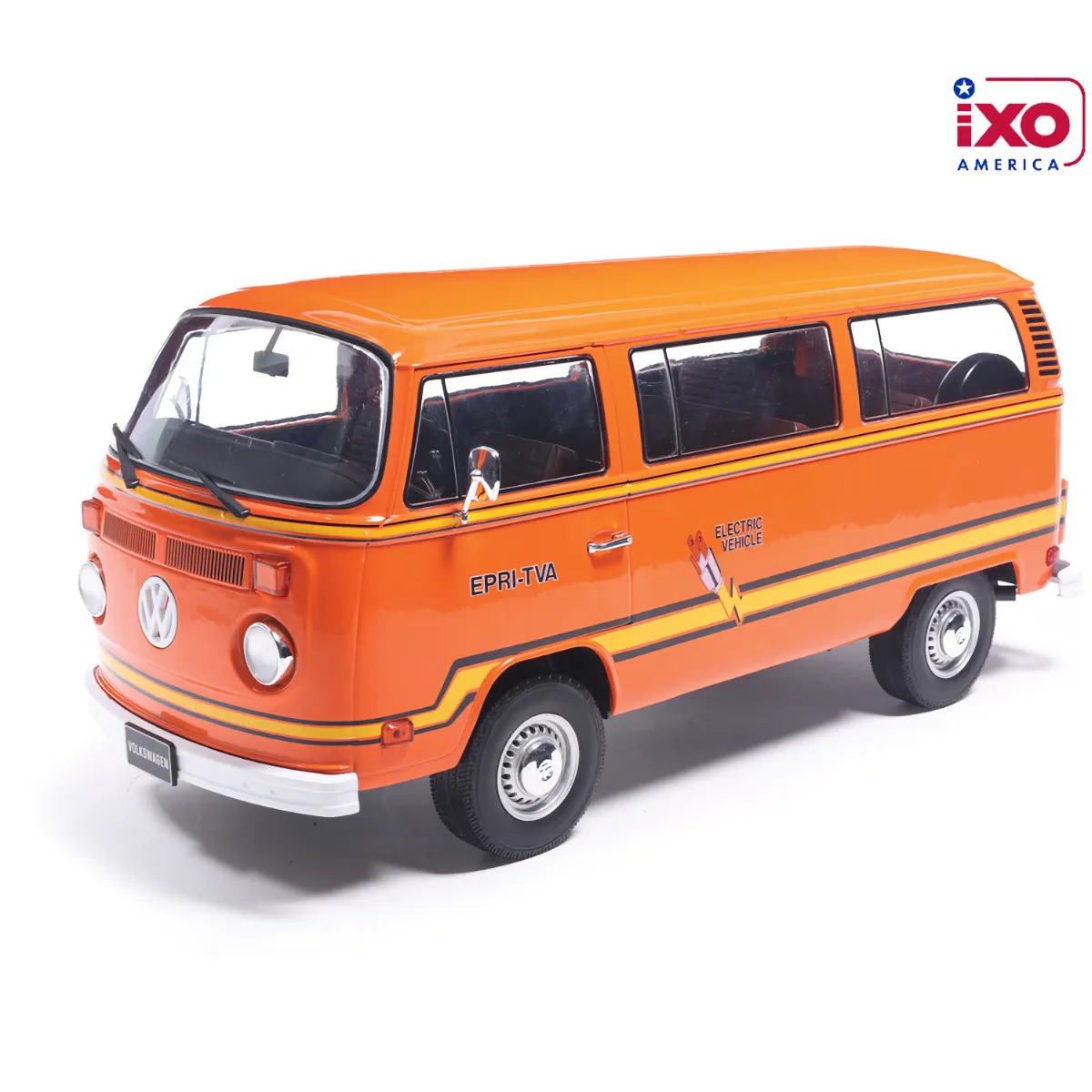 Volkswagen Type 2 Bus - Elektrotransporter - 1978 - Orange - Ixo America - 1:18