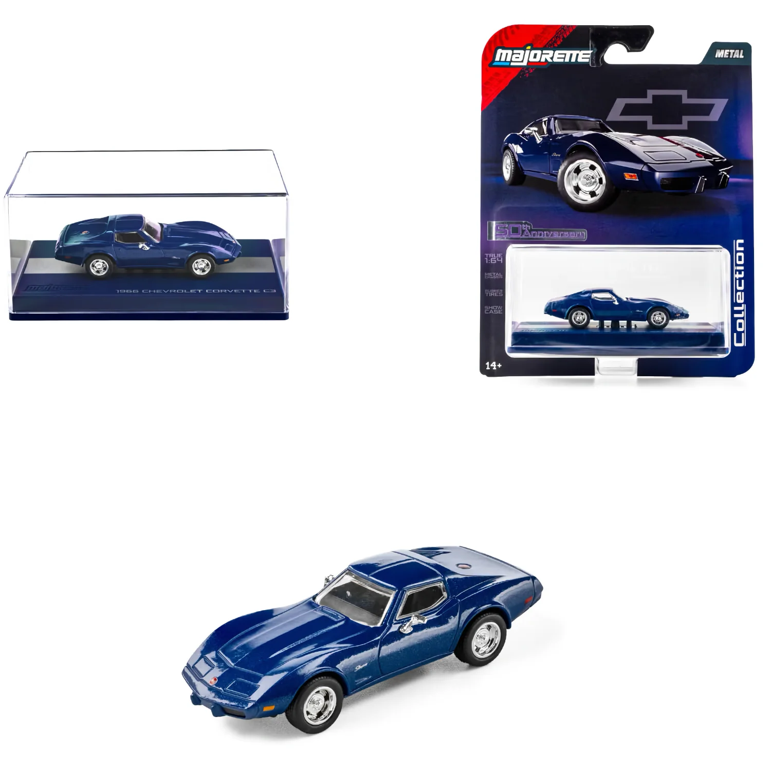1966 Chevrolet Corvette C3 - Blå - Collection Series - Majorette - 1:64
