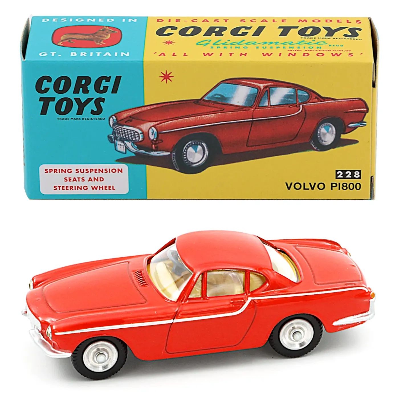 Läs mer om Volvo P1800 - Röd - 228 - Corgi - 1:45