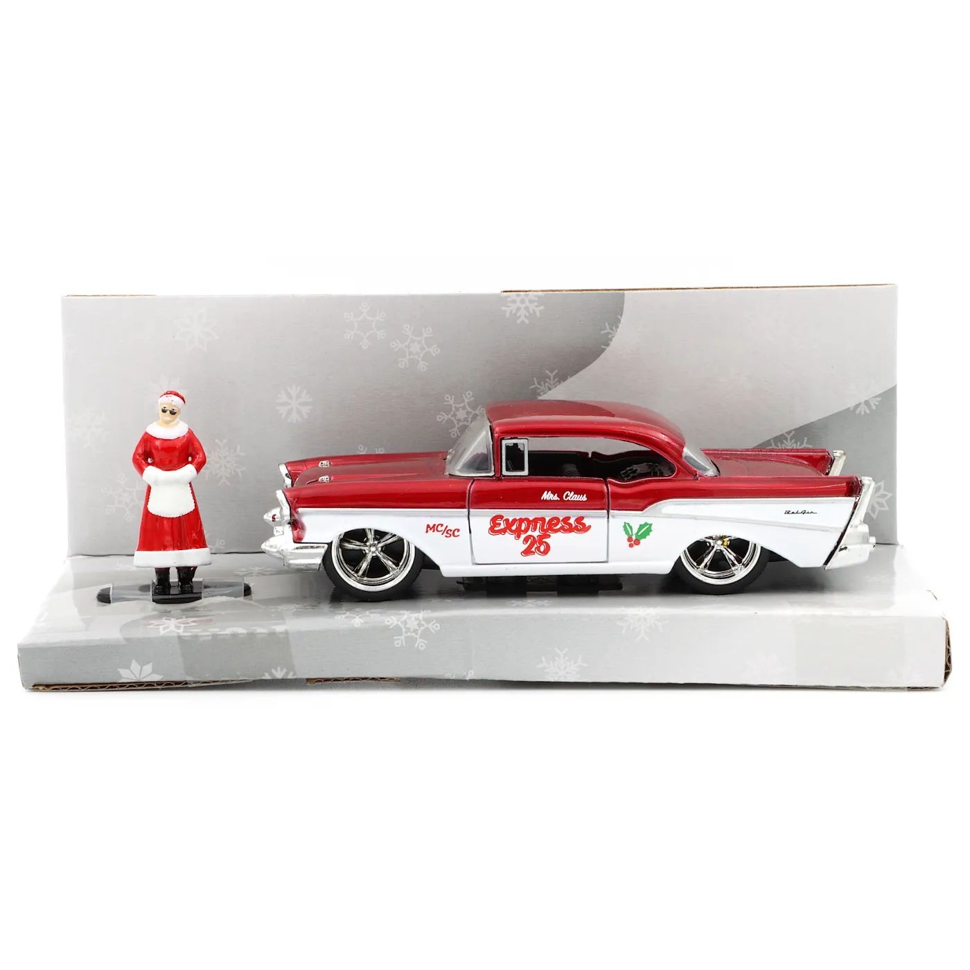 Läs mer om Mrs. Santa Claus & 1957 Chevrolet Bel Air - Jada Toys - 1:32