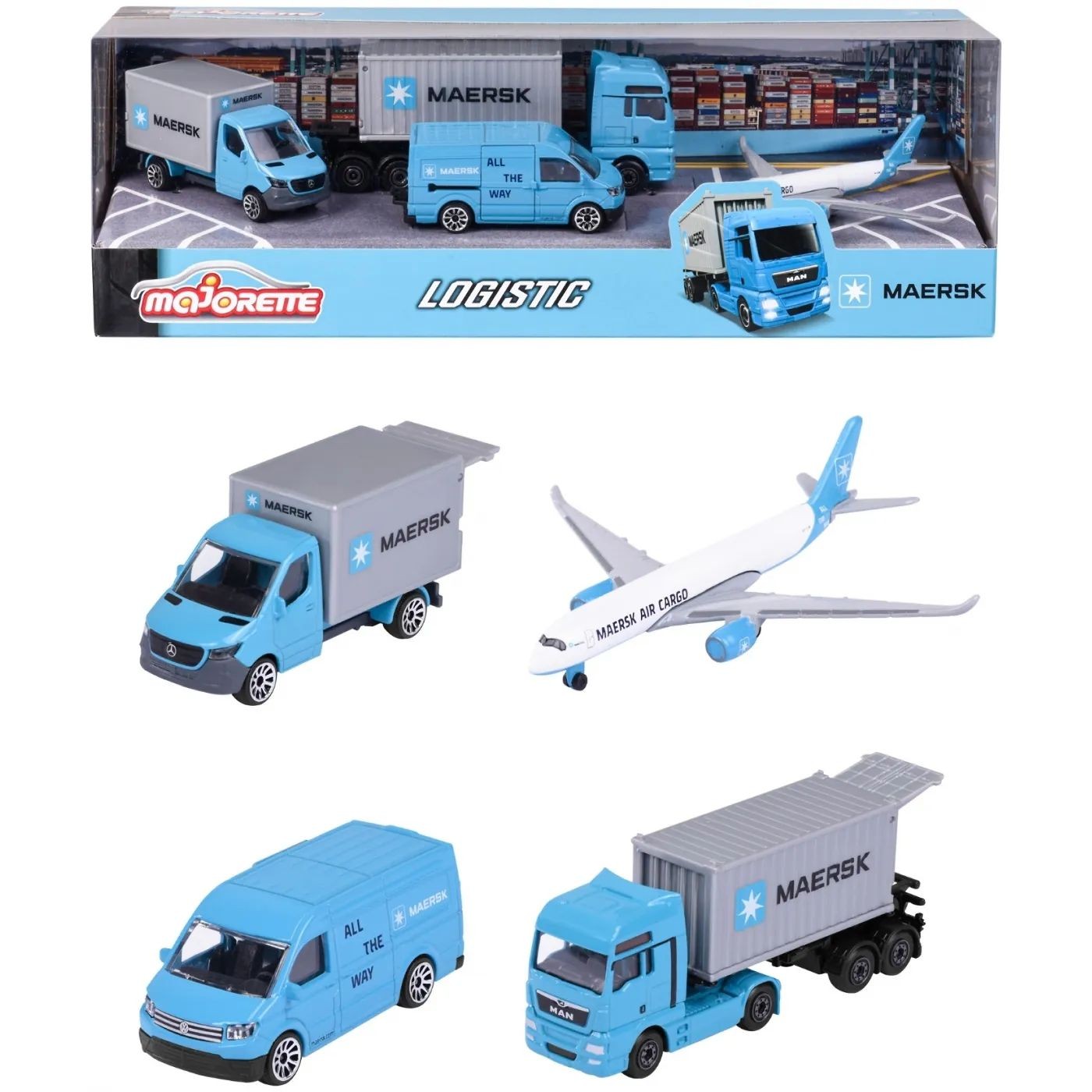 Läs mer om MAERSK - 4-pack Giftpack - Logistic - Majorette