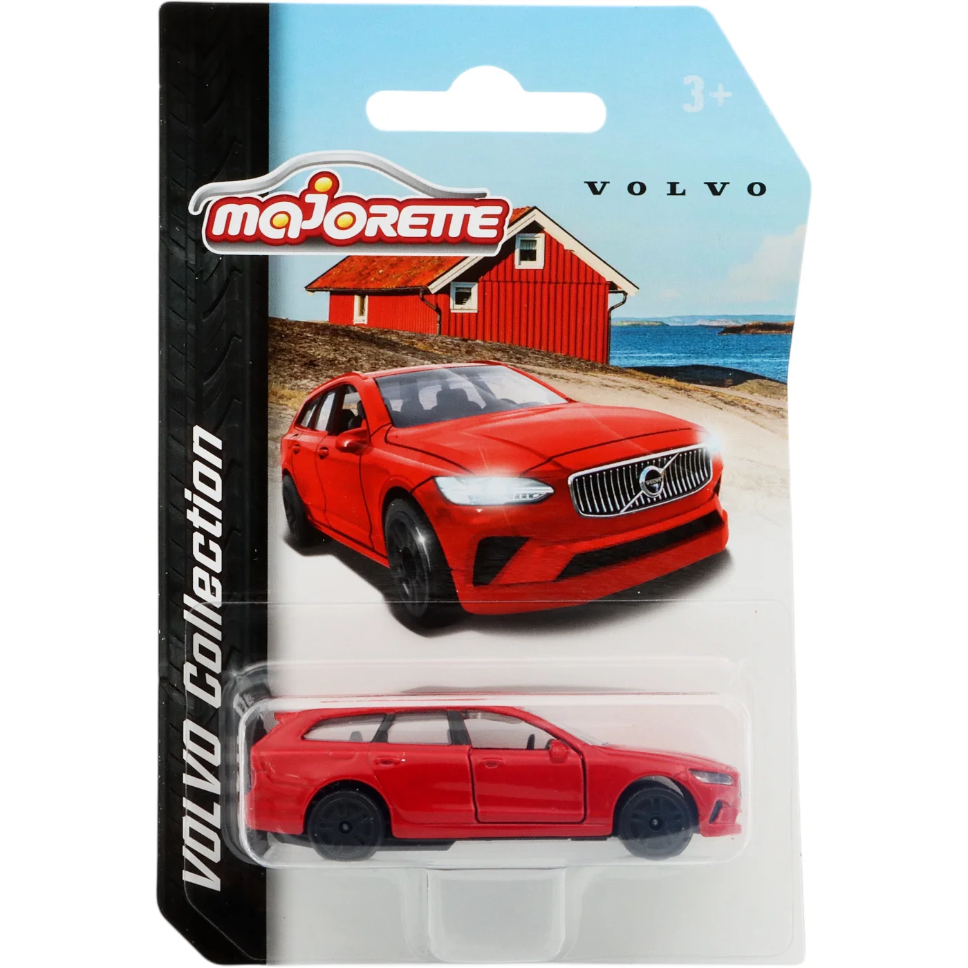 Volvo V90 – Röd – Röd Stuga – Majorette – 7 cm