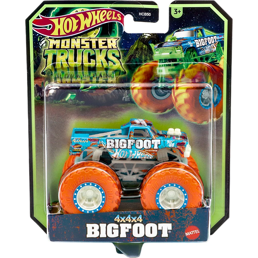 4x4x4 Bigfoot – Monster Trucks – Glow in the Dark – HW