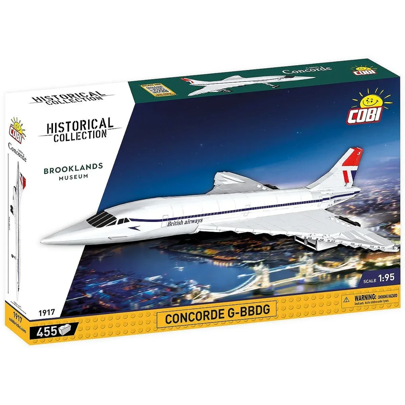 Concorde G-BBDG - British Airways - Byggklossar - 1917 - COBI - 1:95