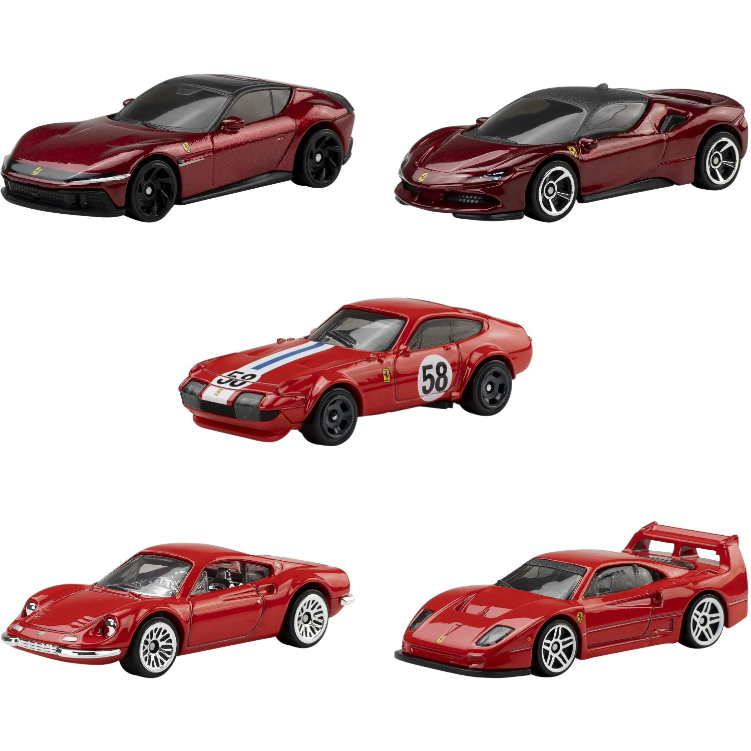 Ferrari 5-pack leksaksbilar - Hot Wheels