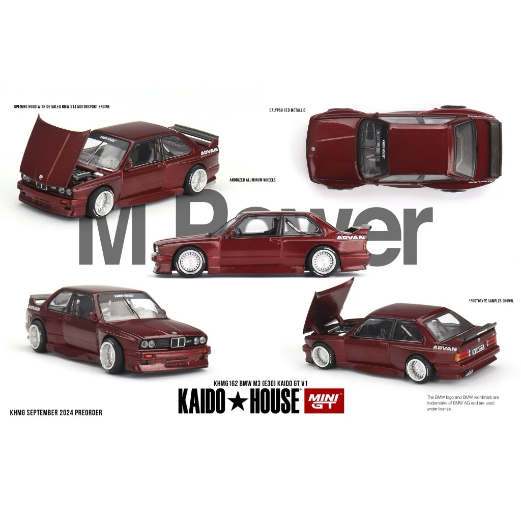BMW M3 (E30) Kaido GT V1 - Röd - Mini GT - 1:64