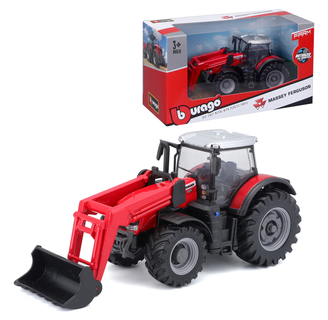 Massey Ferguson 8740S - Traktor - Bburago - 10 cm