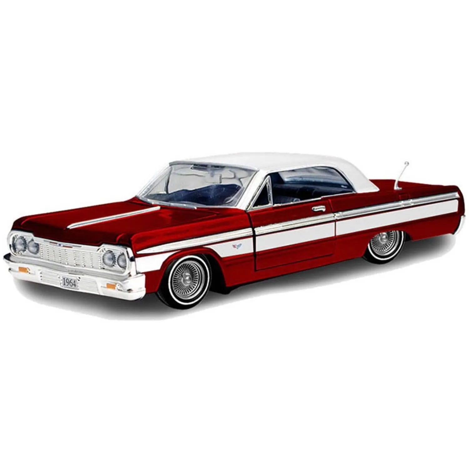 1964 Chevrolet Impala - Röd / Vit - Motormax - 1:24