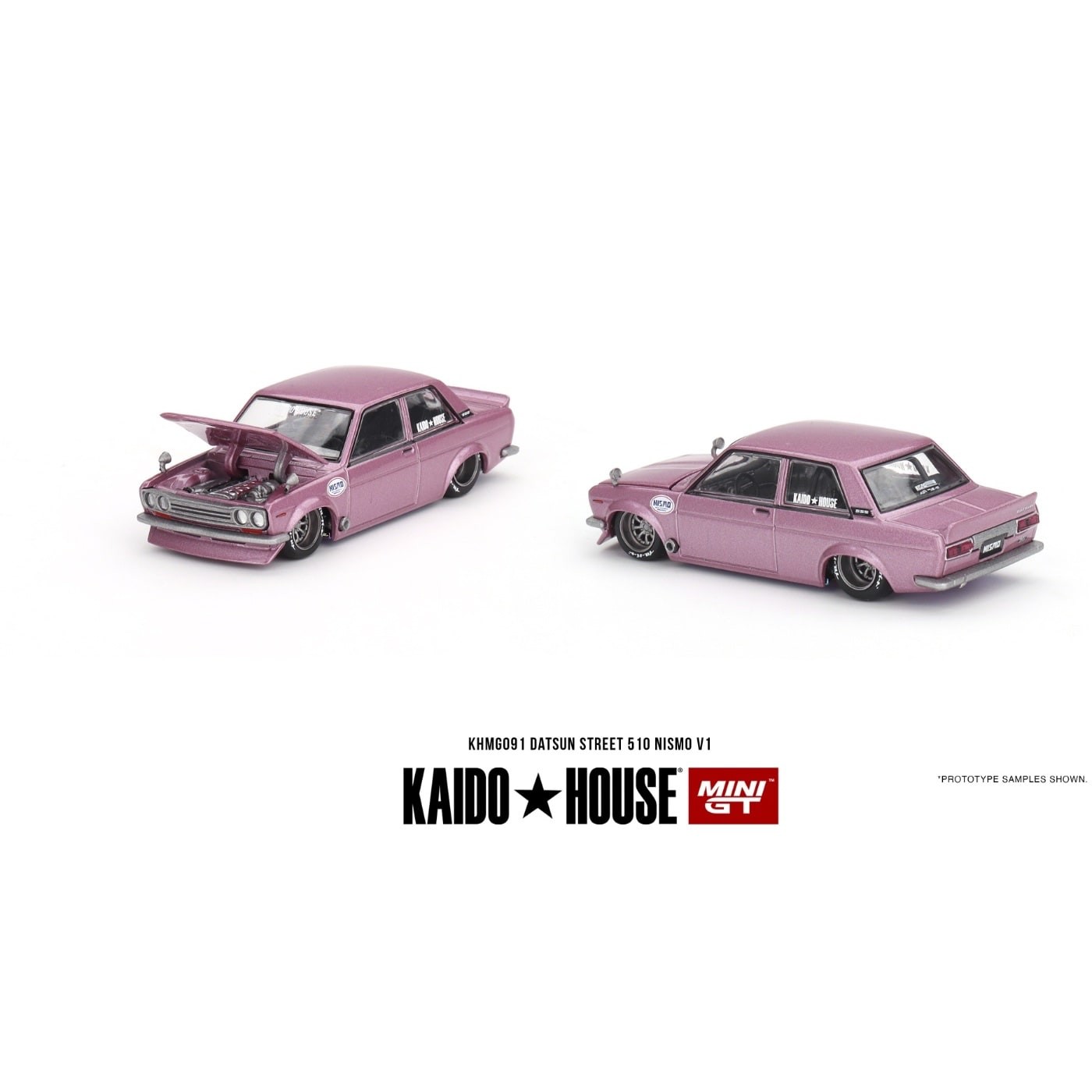 Datsun 510 Street Nismo V1 – Rosa – 091 – Mini GT – 1:64