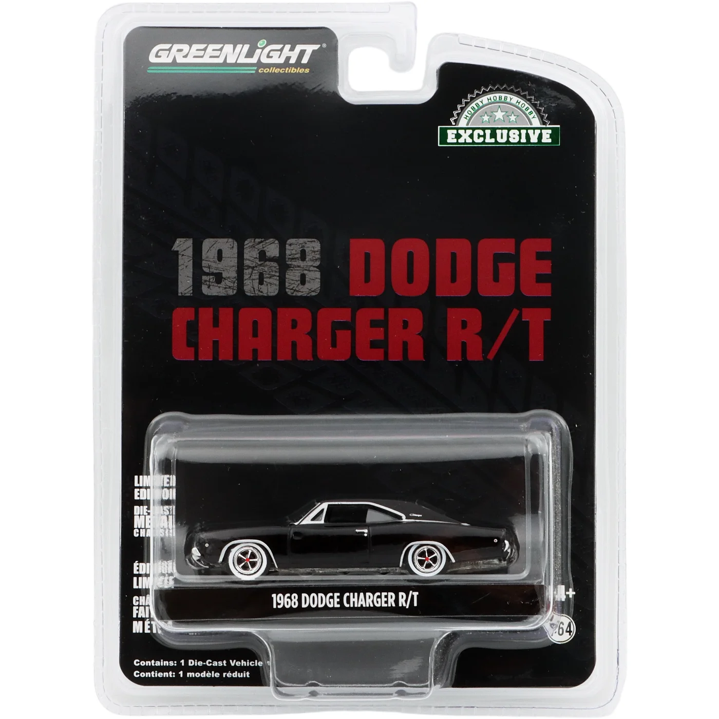 1968 Dodge Charger R/T – Svart – Greenlight – 1:64