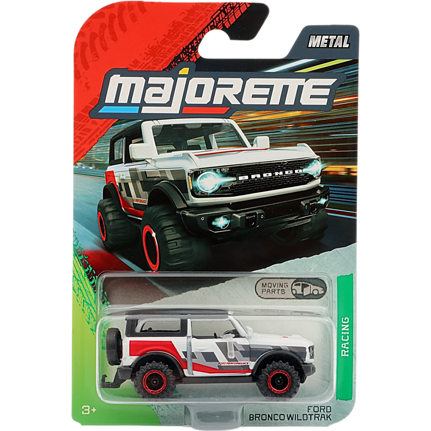 Ford Bronco Wildtrak - Vit - Racing Premium Cars - Majorette - 7 cm