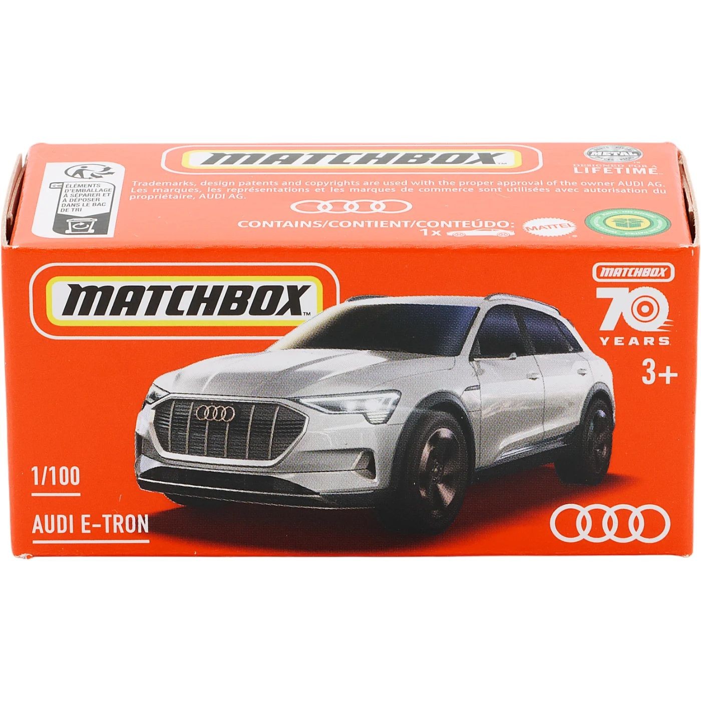 Audi E-Tron – Silver – Power Grab – Matchbox