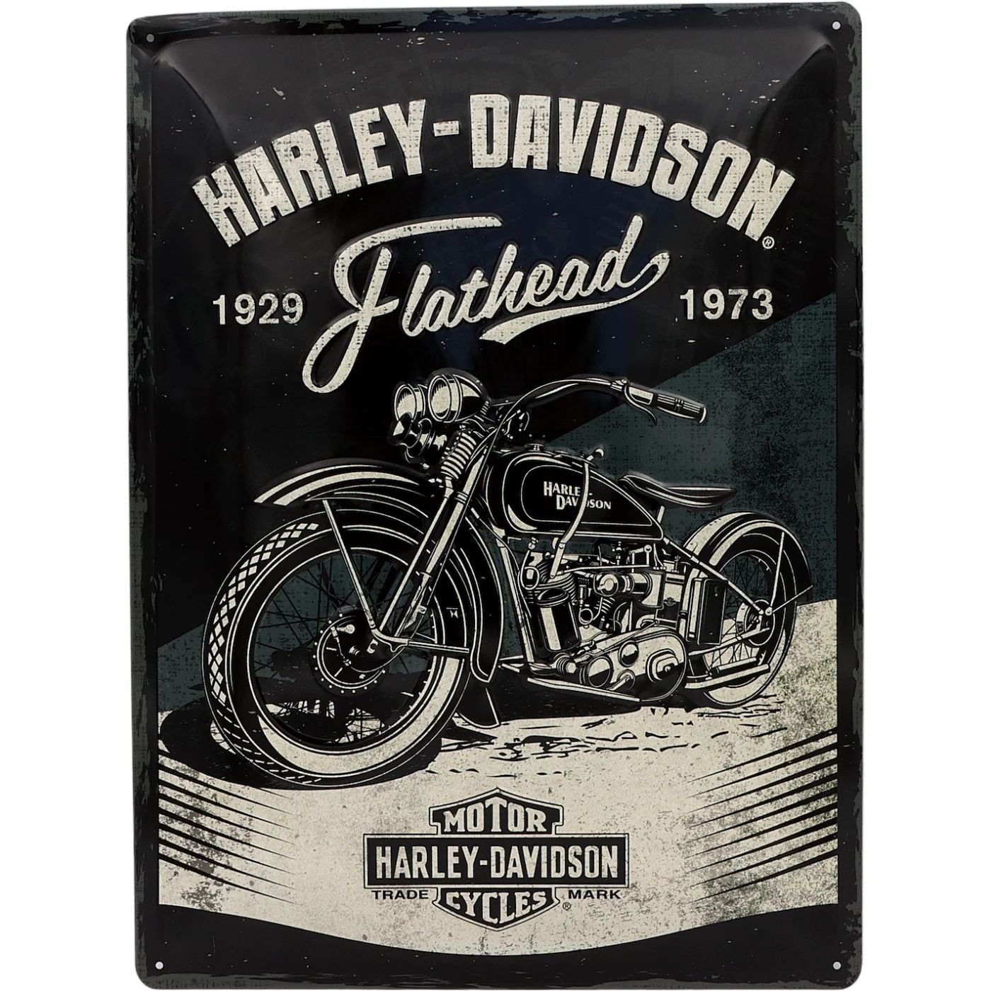 Harley-Davidson Flathead 1929-1973 – Plåtskylt – 30×40 cm