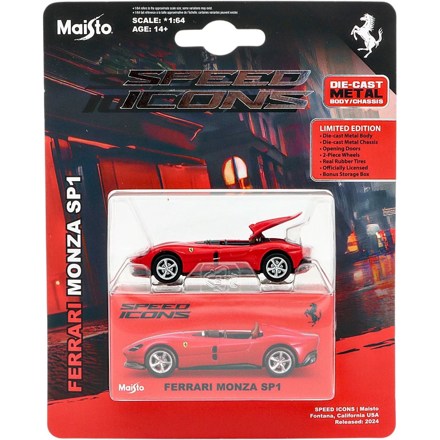 Ferrari Monza SP1 - Röd - Speed Icons - Maisto - 1:64