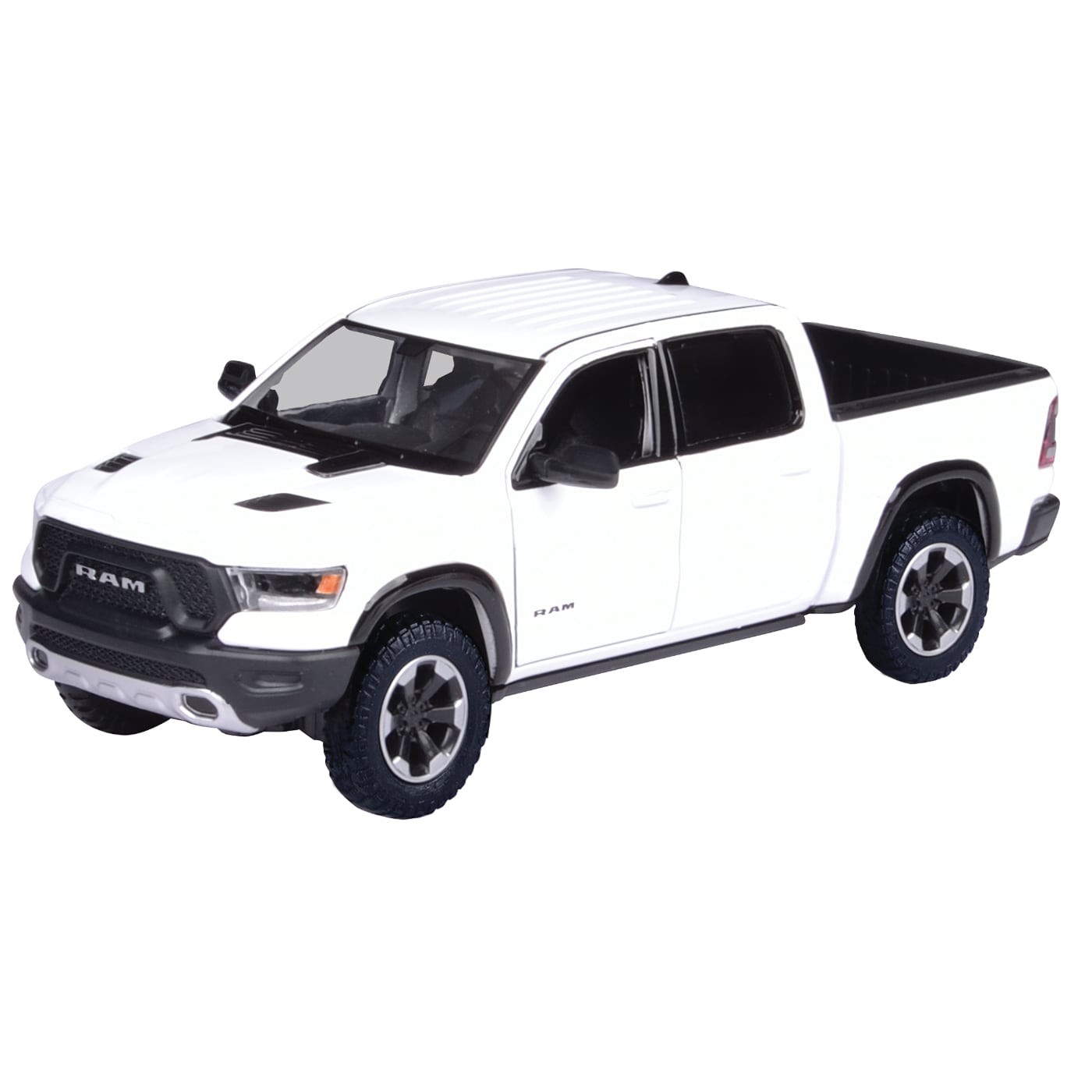 2019 RAM 1500 Crew Cab Rebel – Vit – Motormax – 1:27