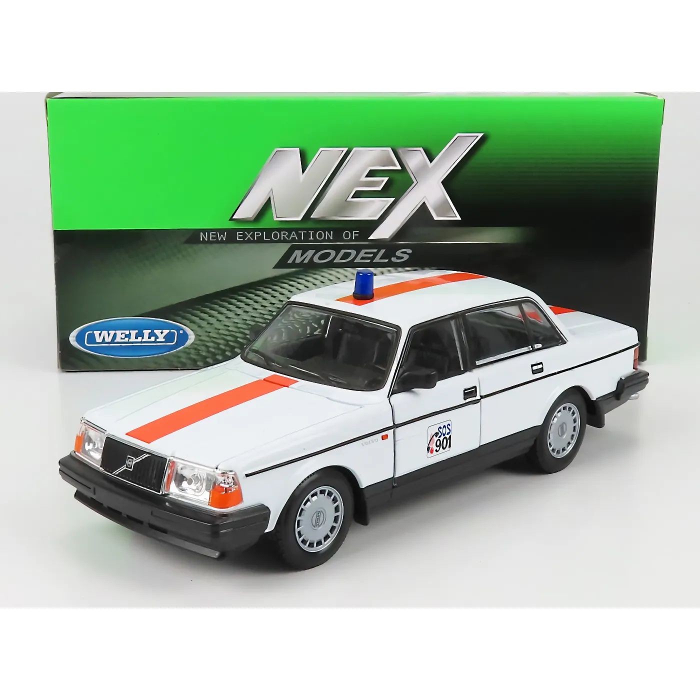 Polisbil – Volvo 240 GL – Belgien – Welly – 1:24