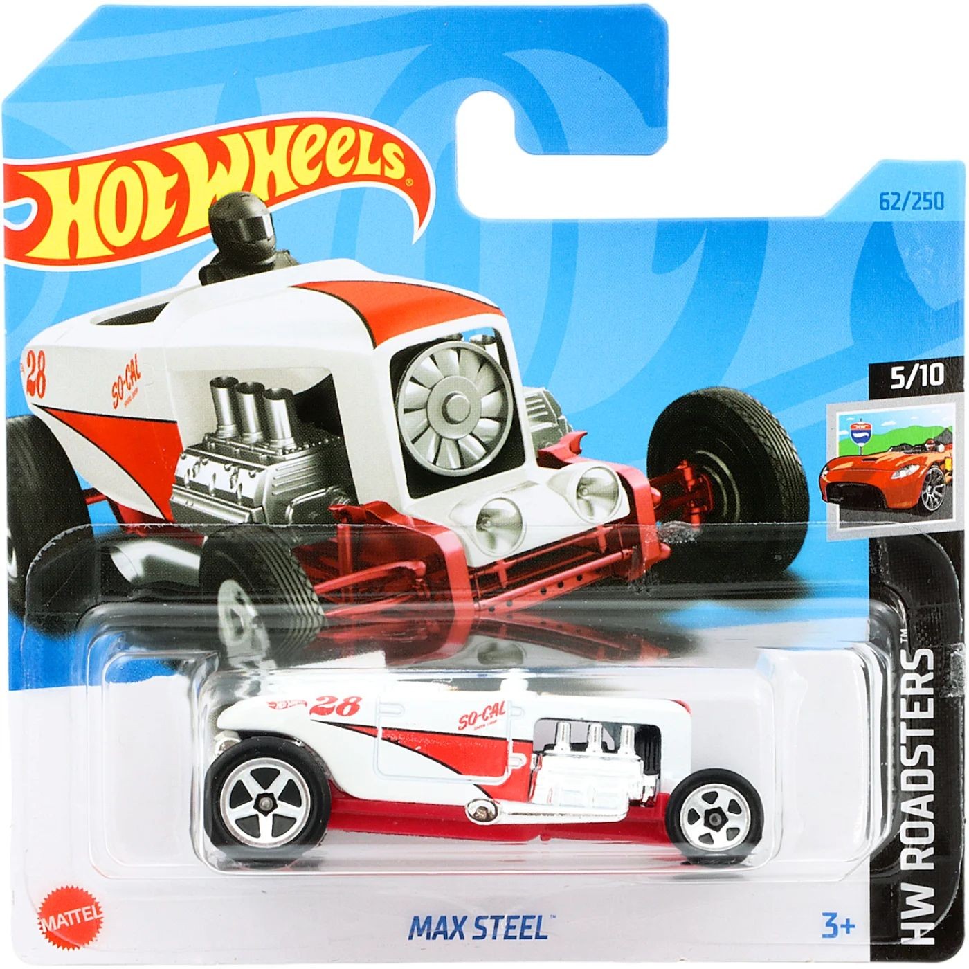 Läs mer om Max Steel - HW Roadsters - Vit - Hot Wheels