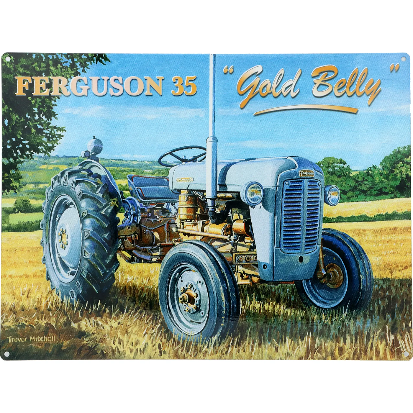 Ferguson 35 "Gold Belly" - Plåtskylt - 40x30 cm