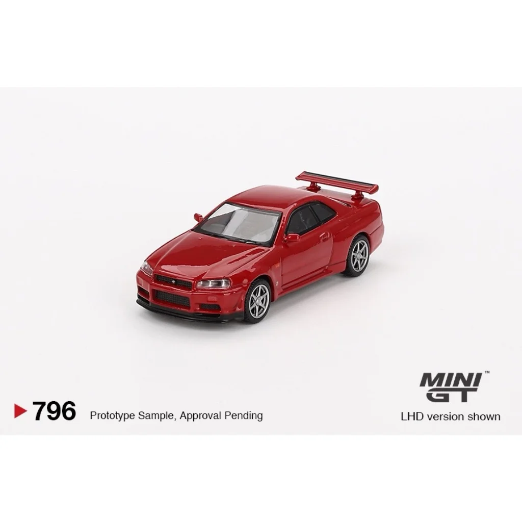 Nissan Skyline GT-R (R34) V-Spec - Röd 781 - Mini GT - 1:64