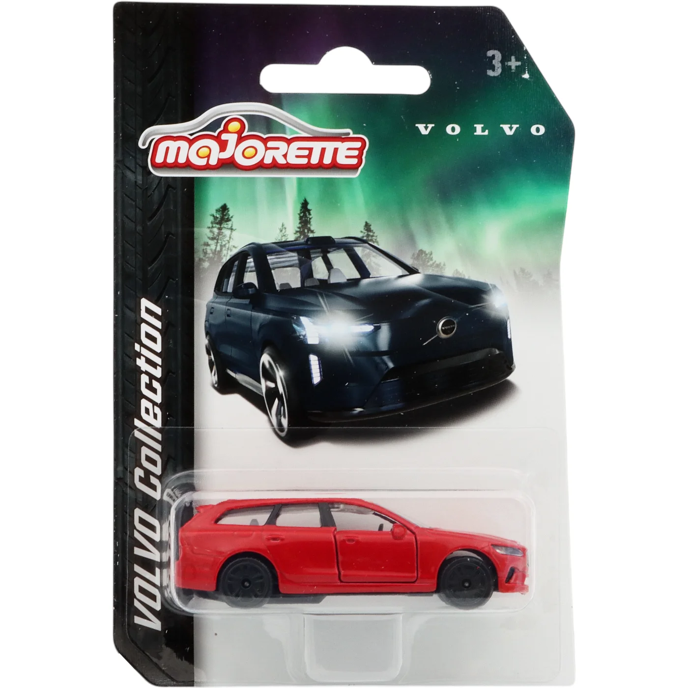 Volvo V90 – Röd – Norrsken – Majorette – 7 cm