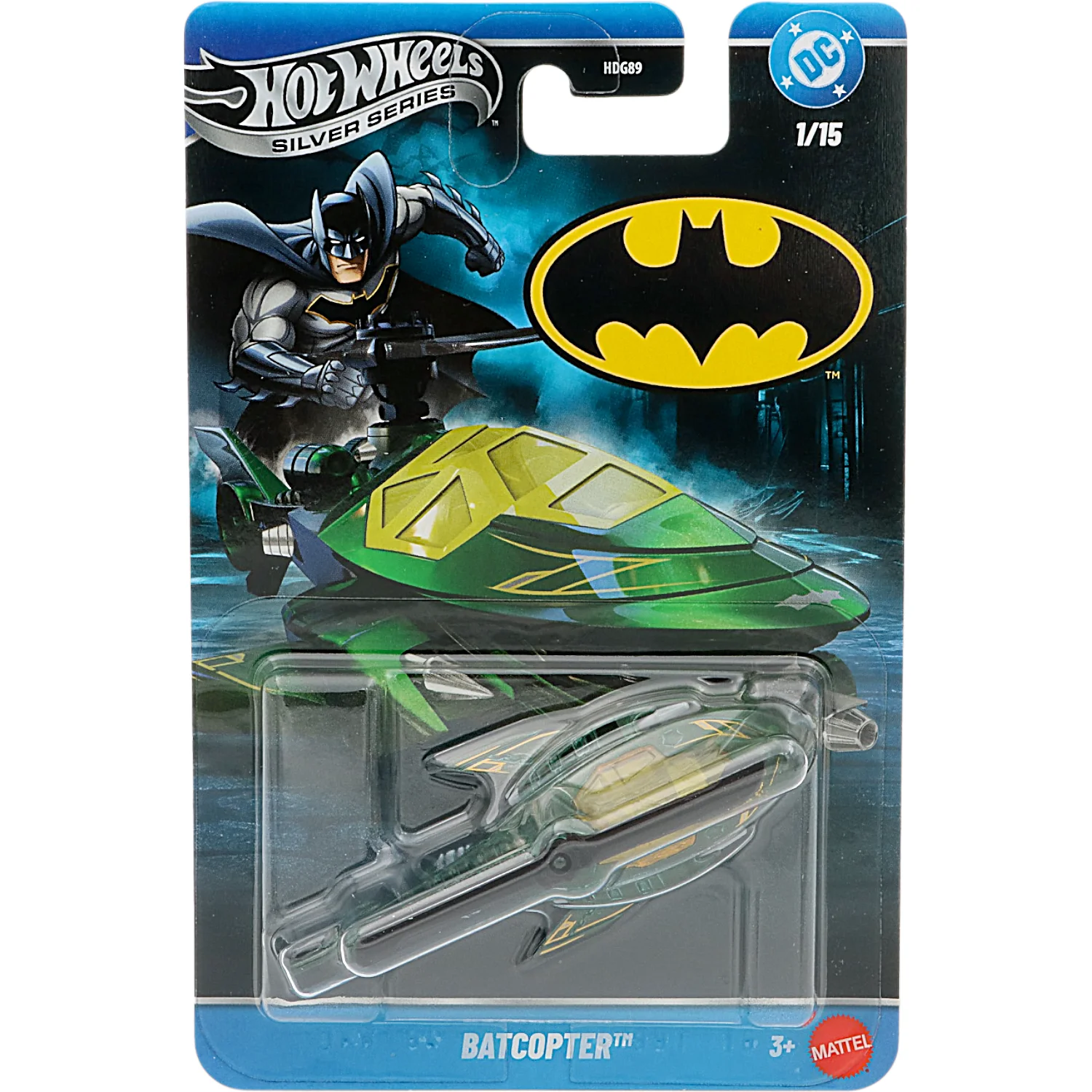 Batcopter - Grön - Batman Series - Hot Wheels