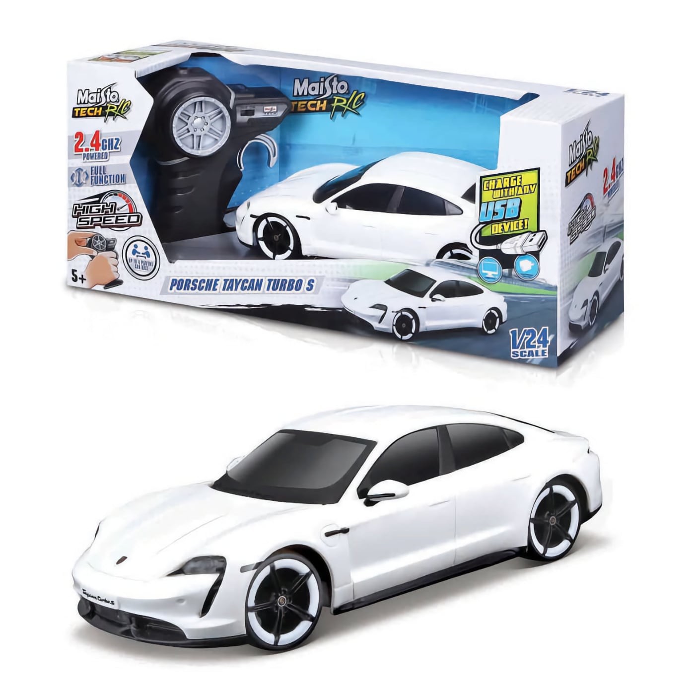 Läs mer om Porsche Taycan Turbo S - Tech R/C - Maisto - 1:24