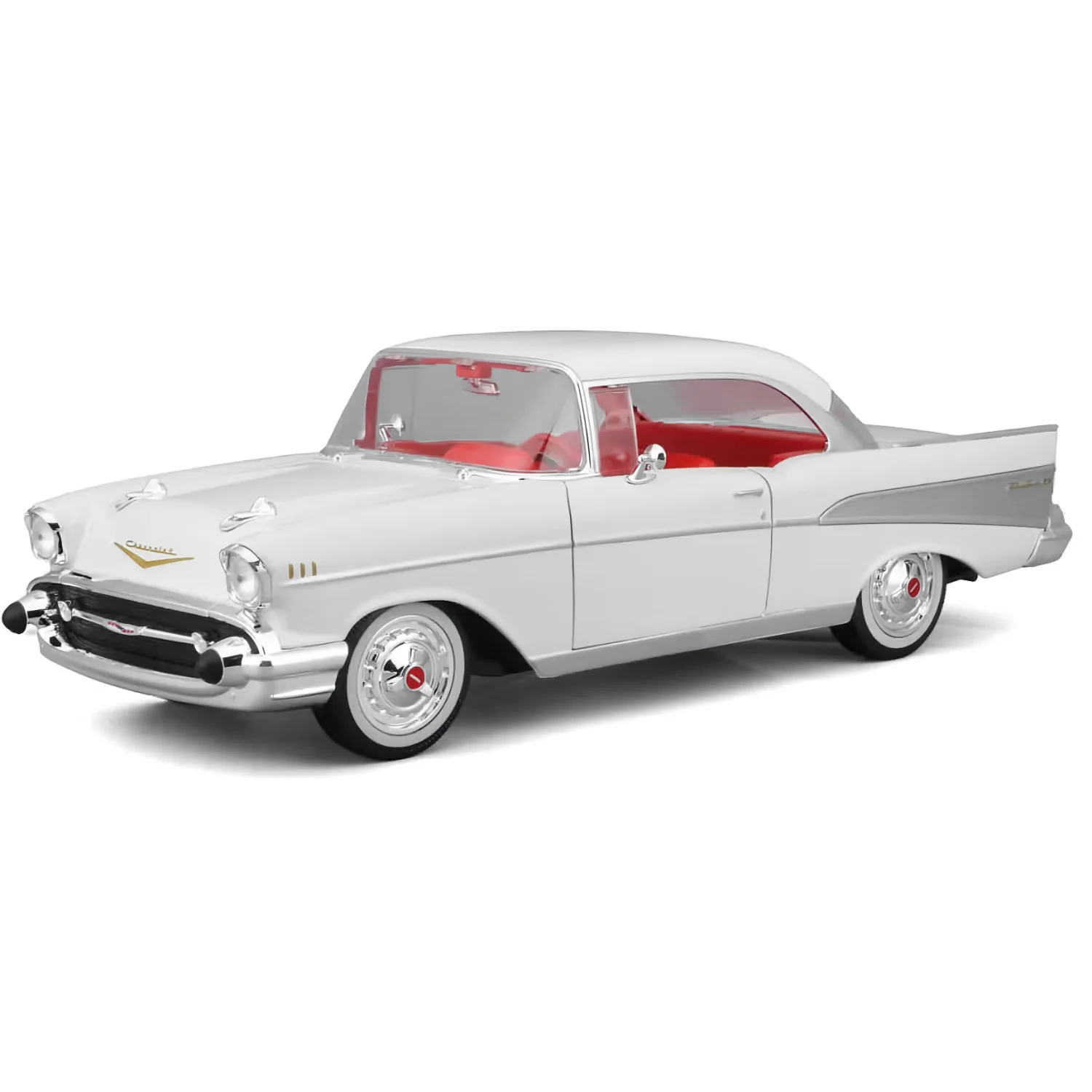 1957 Chevrolet Bel Air Coupe - Vit - Maisto - 1:18