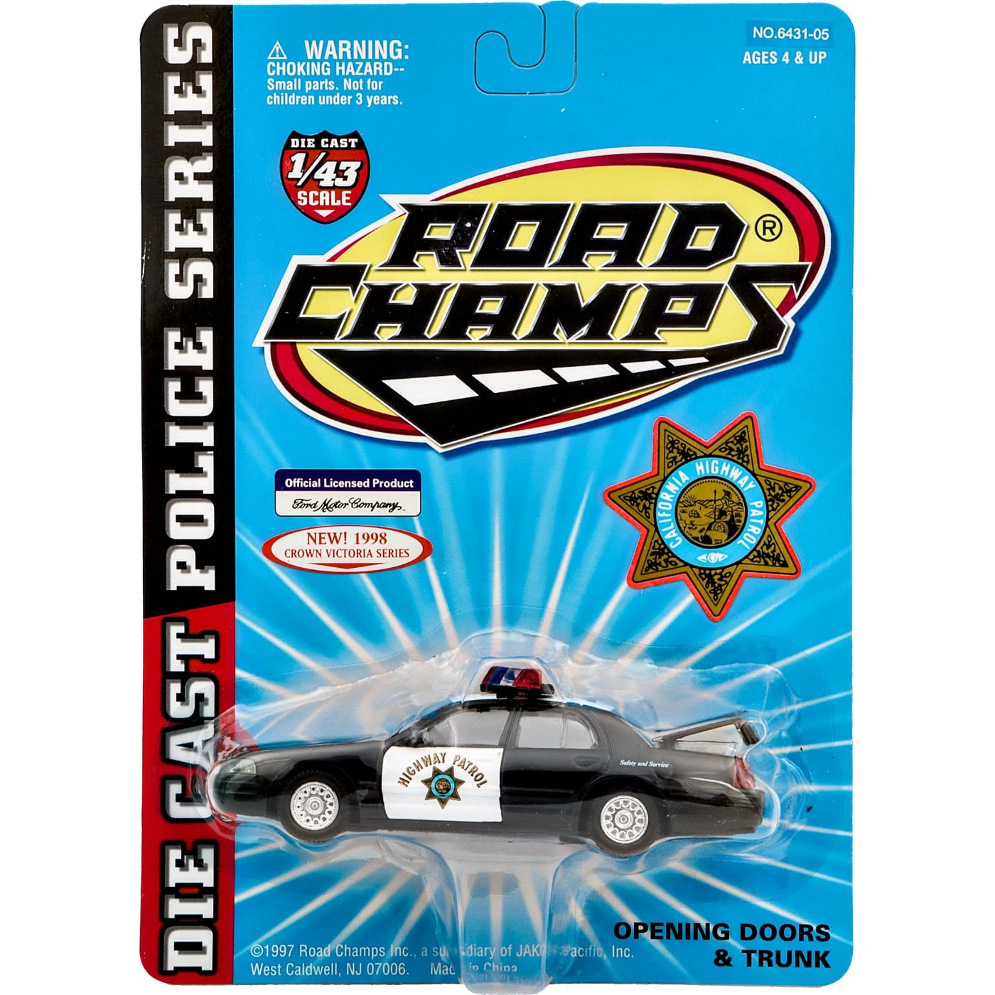 Läs mer om Ford Crown Victoria - 1998 - Polisbil - Road Champs - 1:43