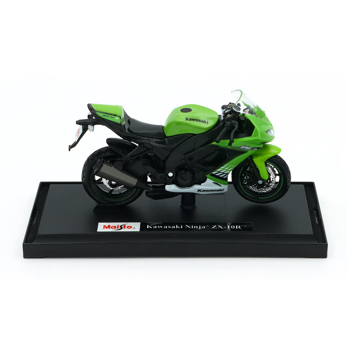 Läs mer om Kawasaki Ninja ZX-10R - Grön / Svart - Maisto - 1:18 - 11 cm