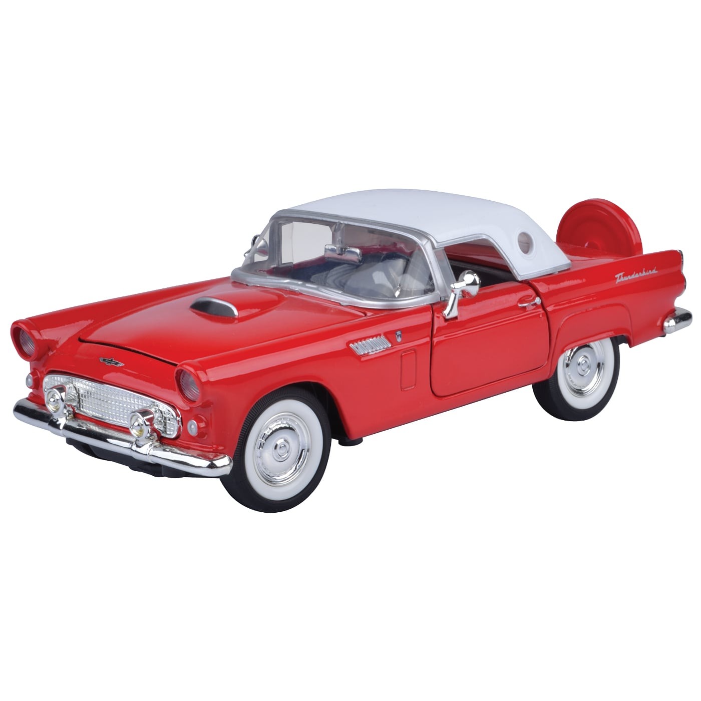 1956 Ford Thunderbird – Röd / Vit – Motormax – 1:24