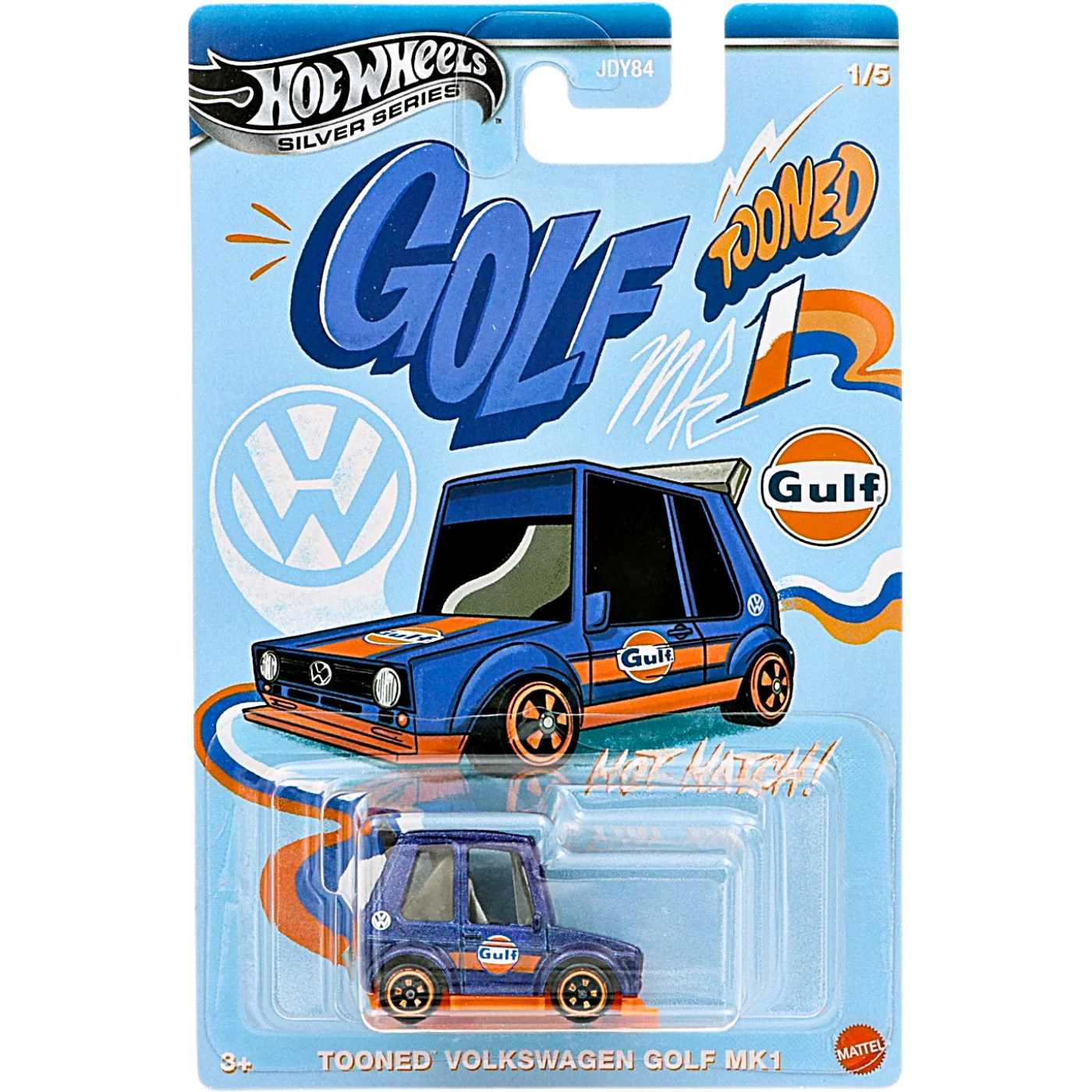 Tooned Volkswagen Golf MK1 - Tooned Gulf Series - Hot Wheels