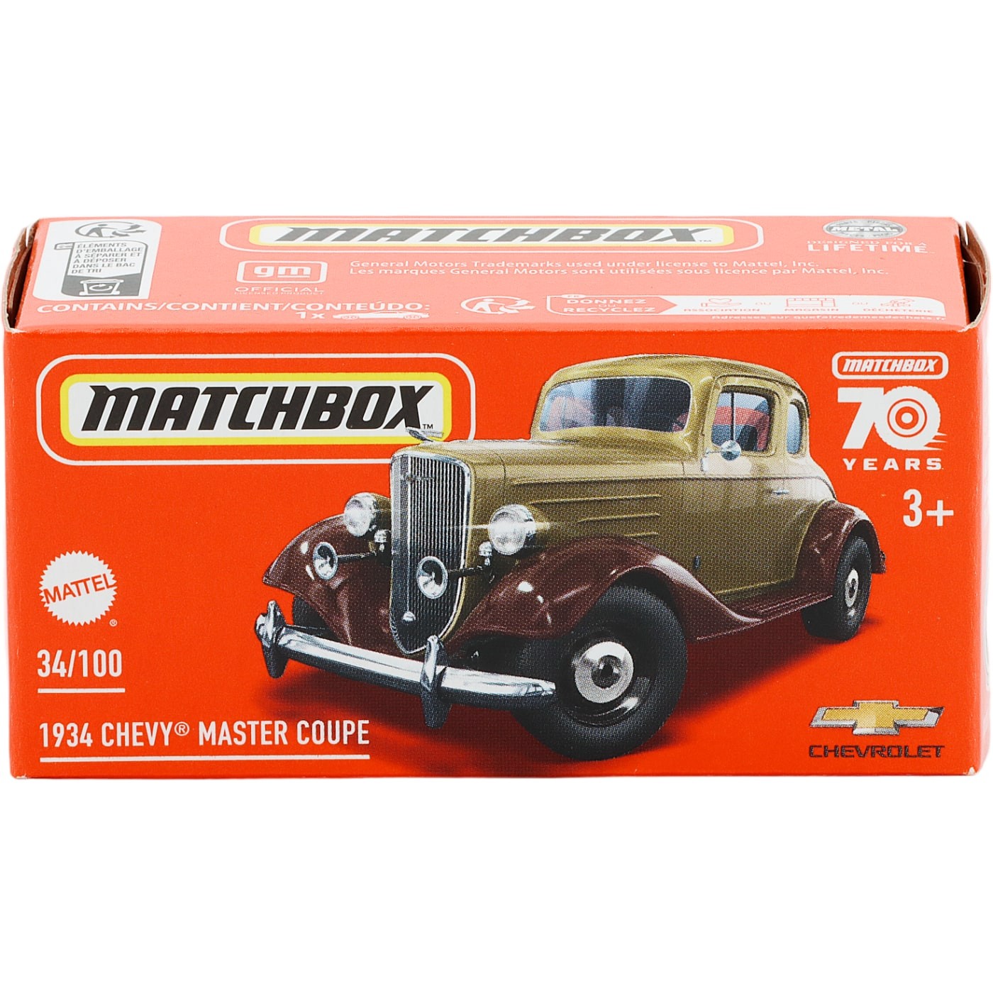 1934 Chevy Master Coupe – Brun – Power Grab – Matchbox