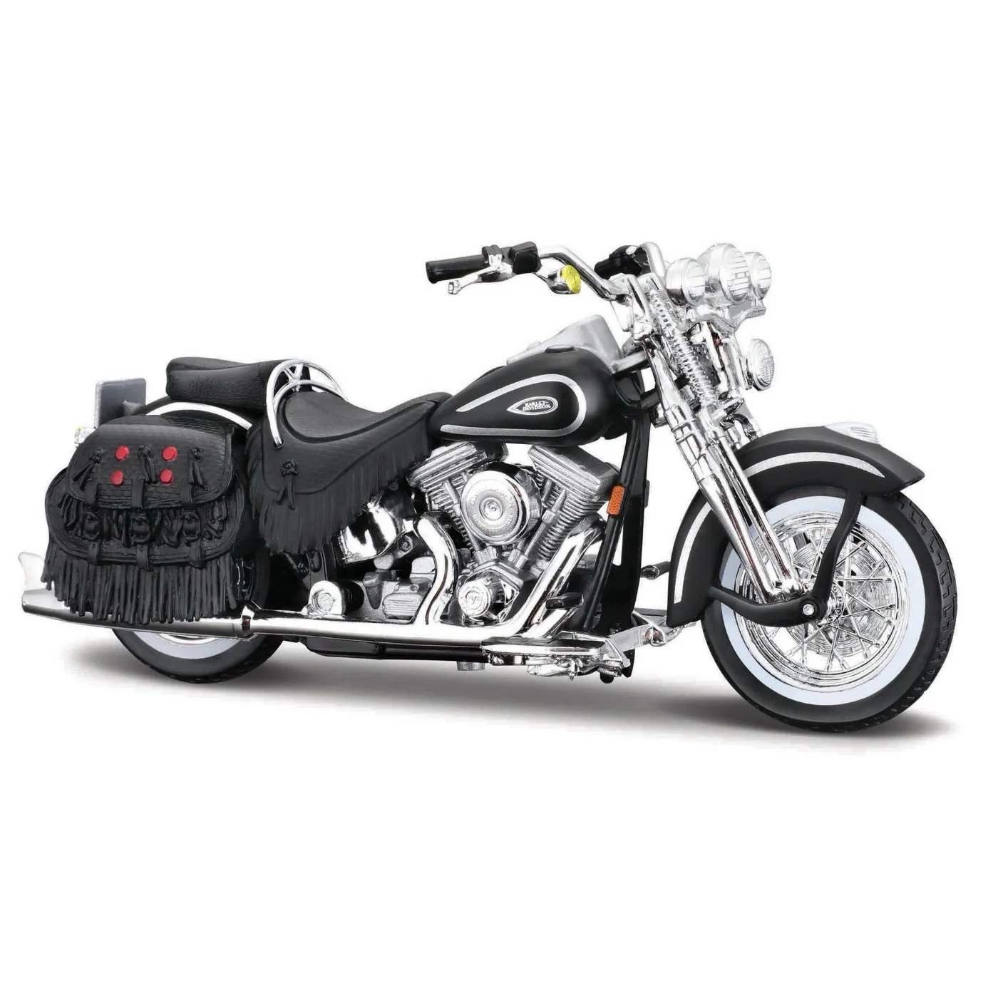 1999 FLSTS Heritage Softail Springer - Svart - Maisto - 1:18