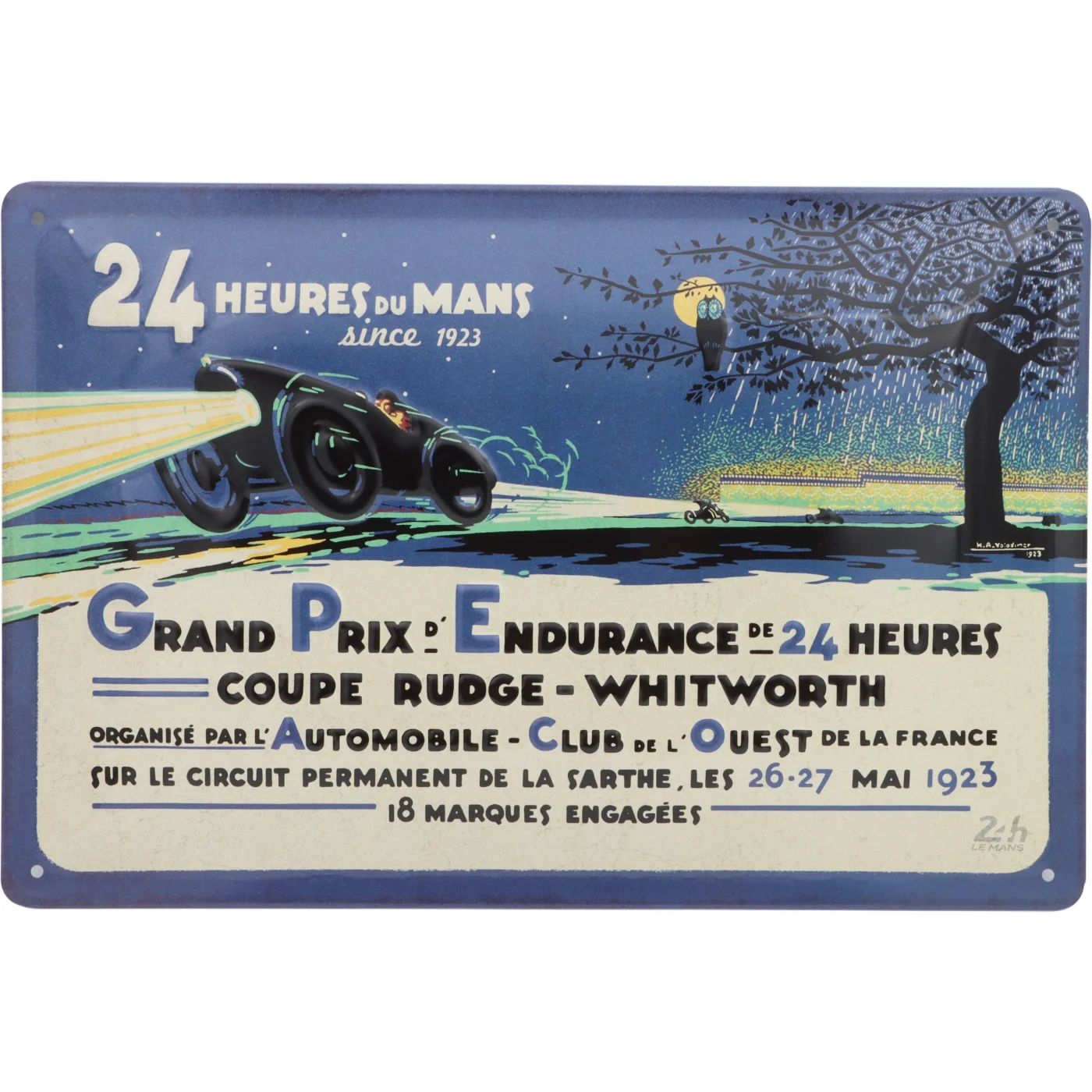 Läs mer om 24 Heures du Mans - Racing Since 1923 - Plåtskylt - 20x30 cm