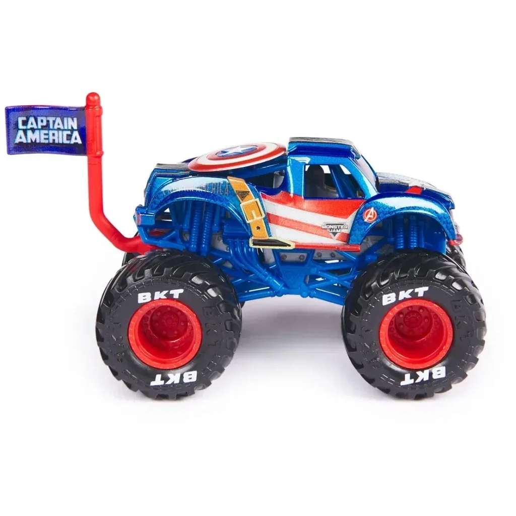 Läs mer om Captain America - Monster Jam - Monster Truck - 10 cm