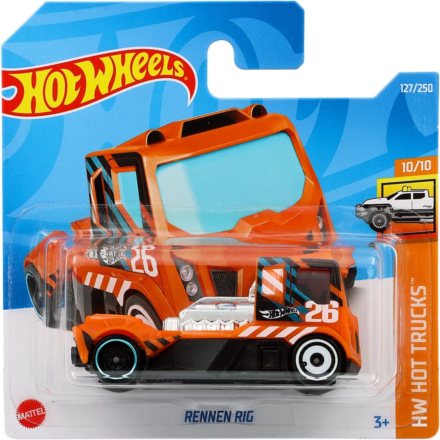 Läs mer om Rennen Rig - HW Hot Trucks - Orange - Hot Wheels