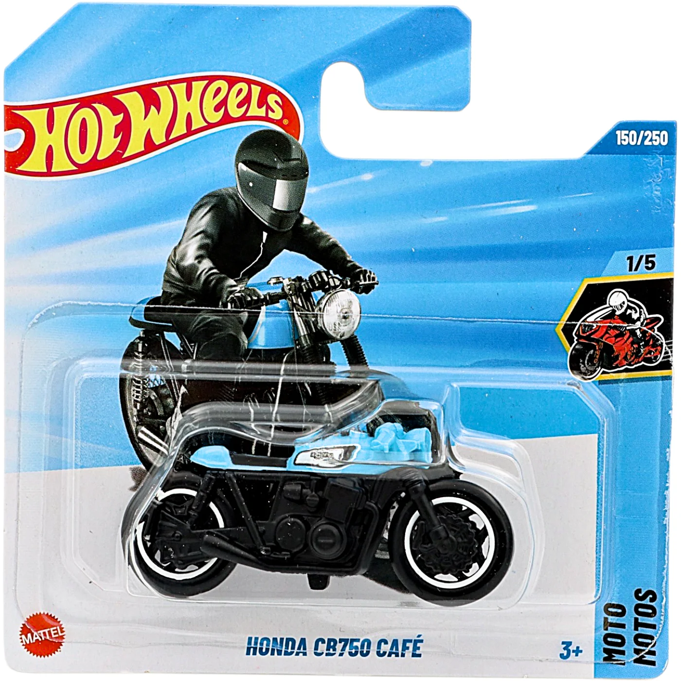 Honda CB750 Café - Blå/Svart - Moto Motos - Hot Wheels