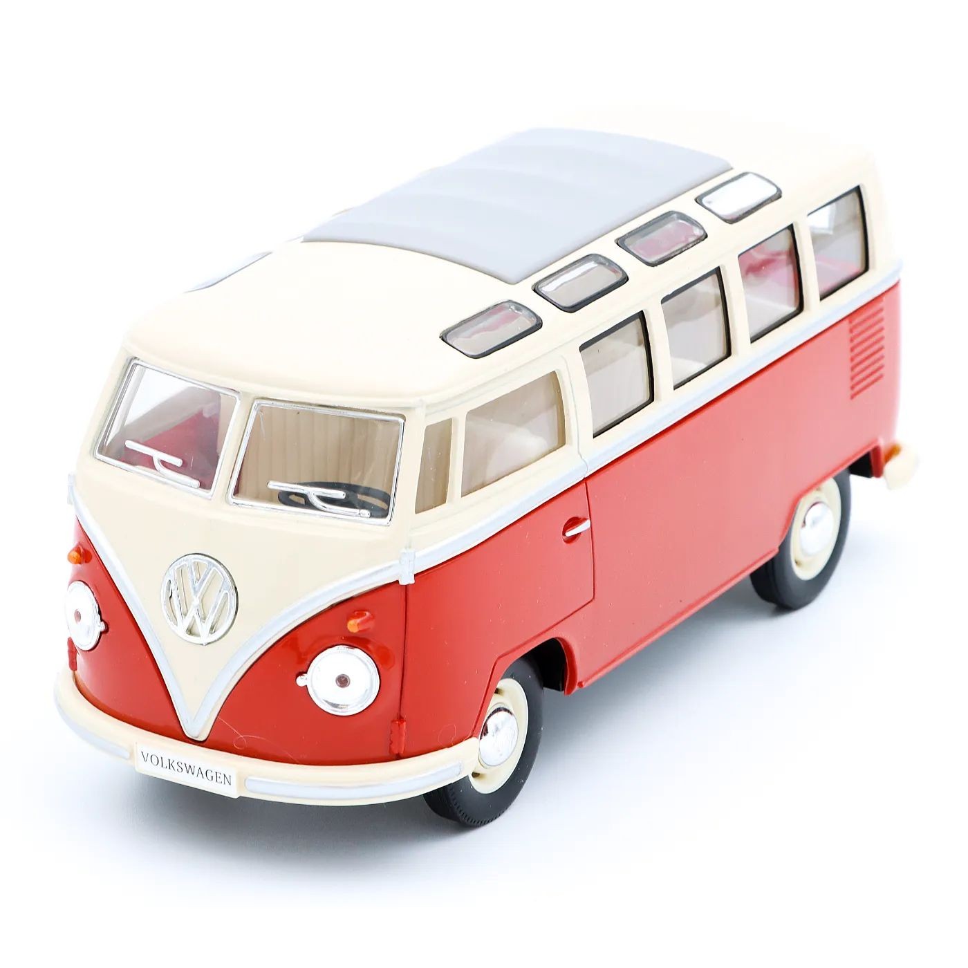 Läs mer om 1962 Volkswagen Classical Bus - Kinsmart - 1:24 - Röd