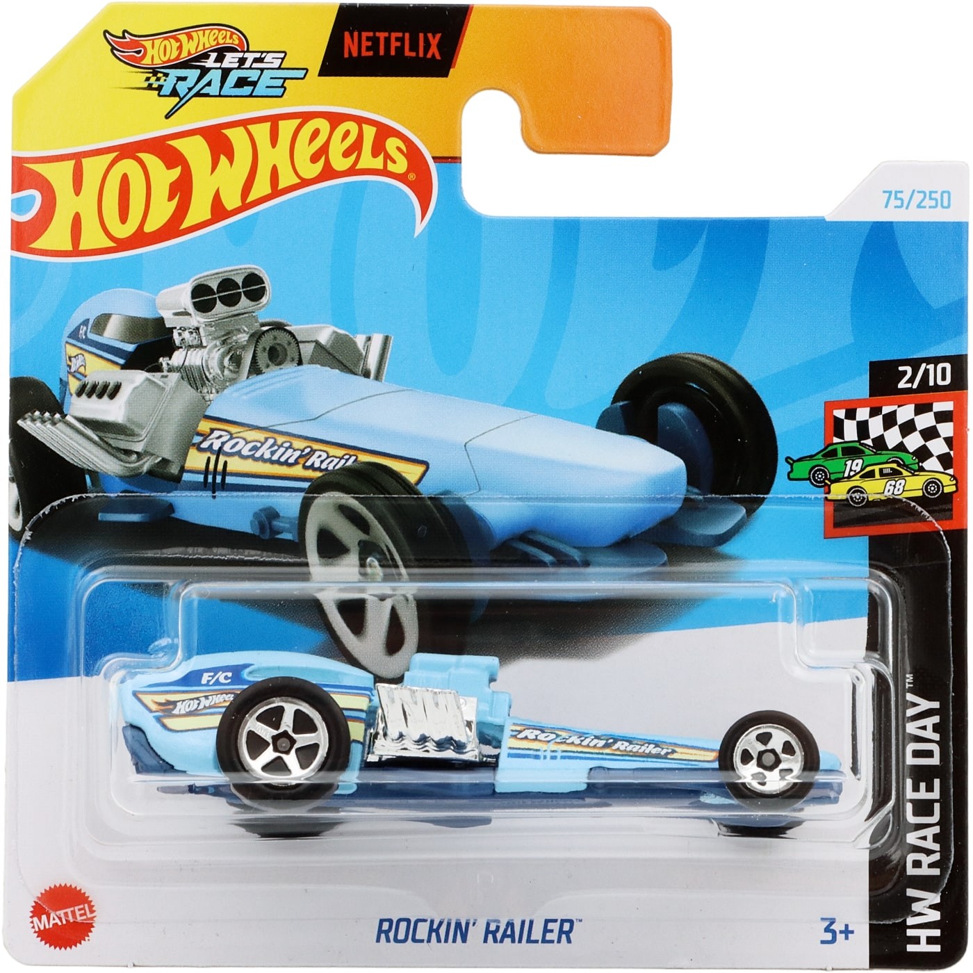 Läs mer om Rockin Railer - Blå - Lets Race - Netflix - Hot Wheels