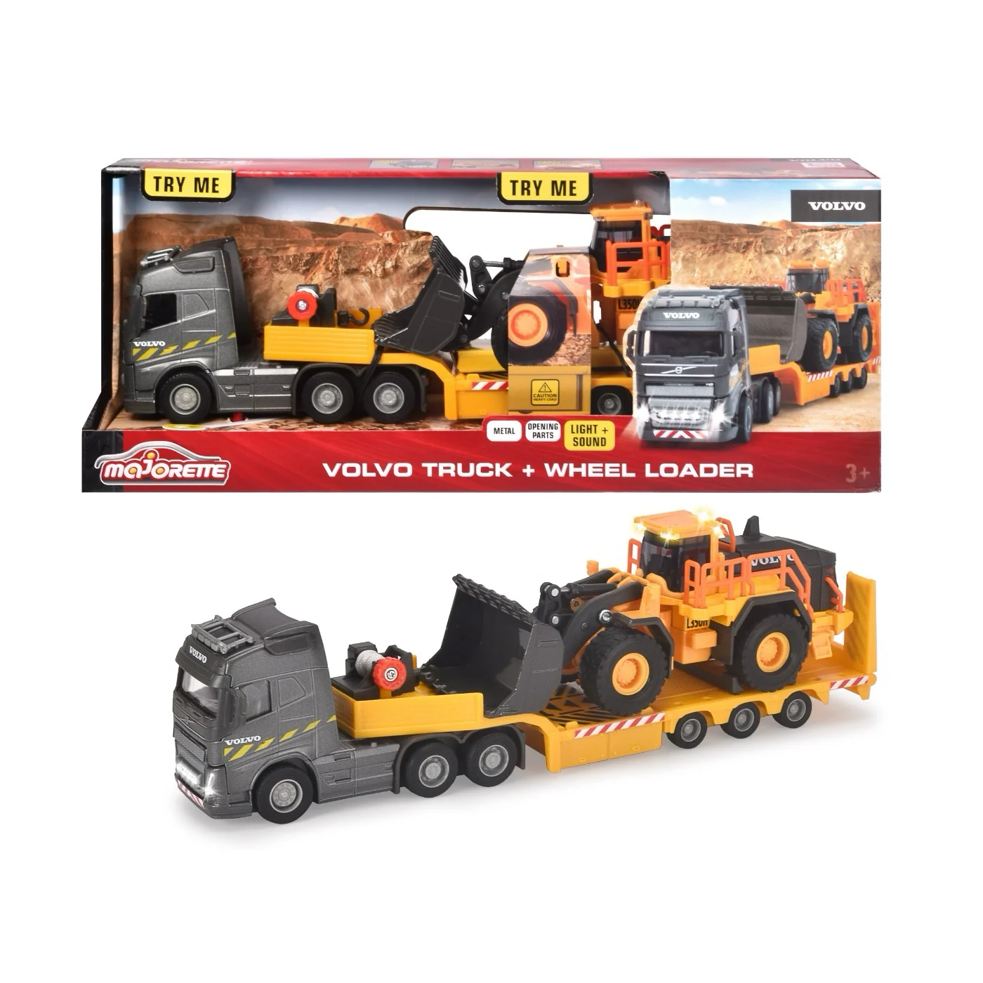 Volvo Truck + Wheel Loader – Majorette Grand Series