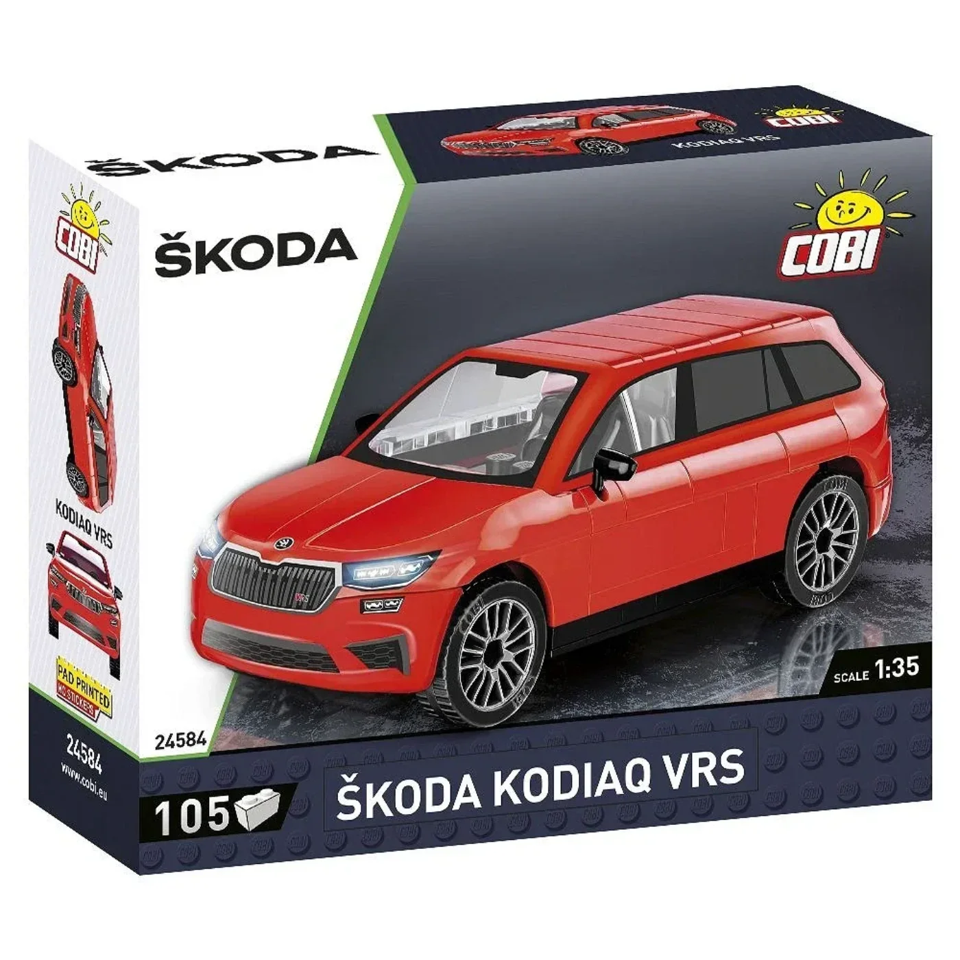 Skoda Kodiaq VRS - Röd - Klossbyggmodell - 24584 - COBI - 1:35