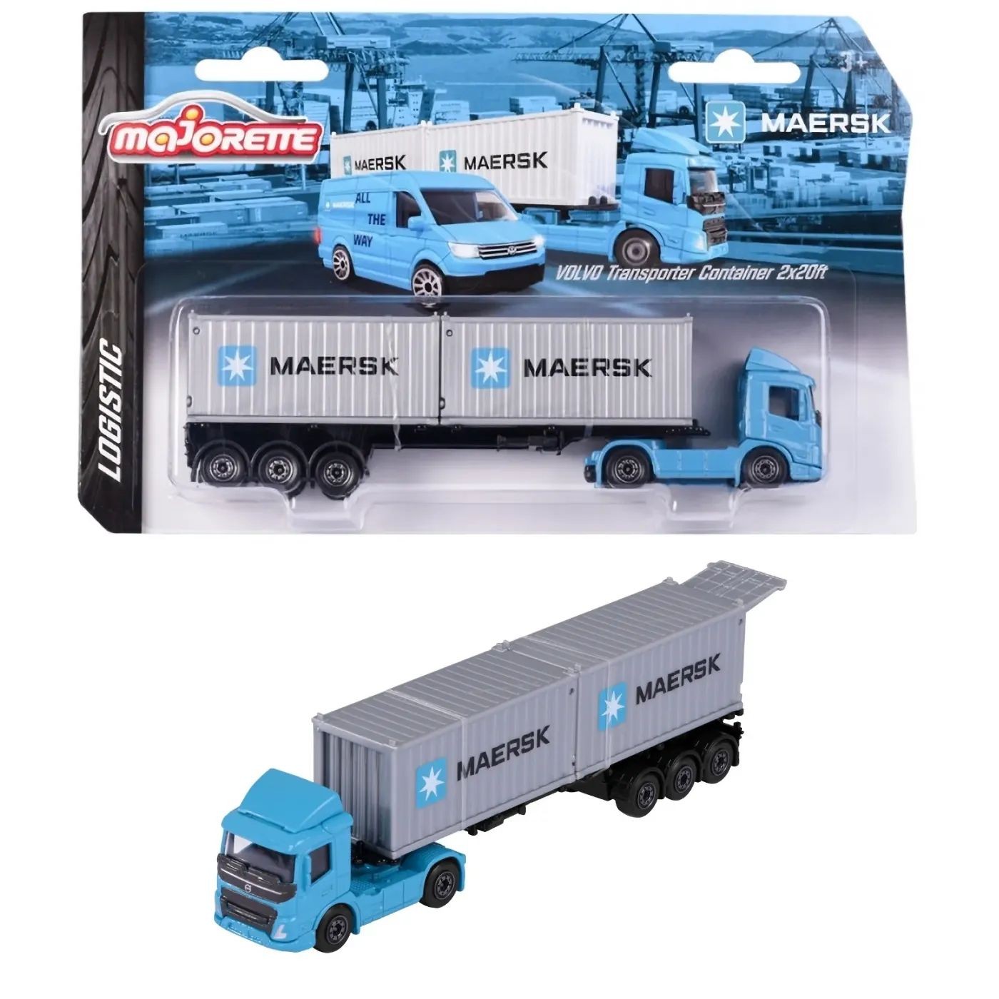 Läs mer om Volvo FMX Transporter Container 2x20 ft - MAERSK - Majorette