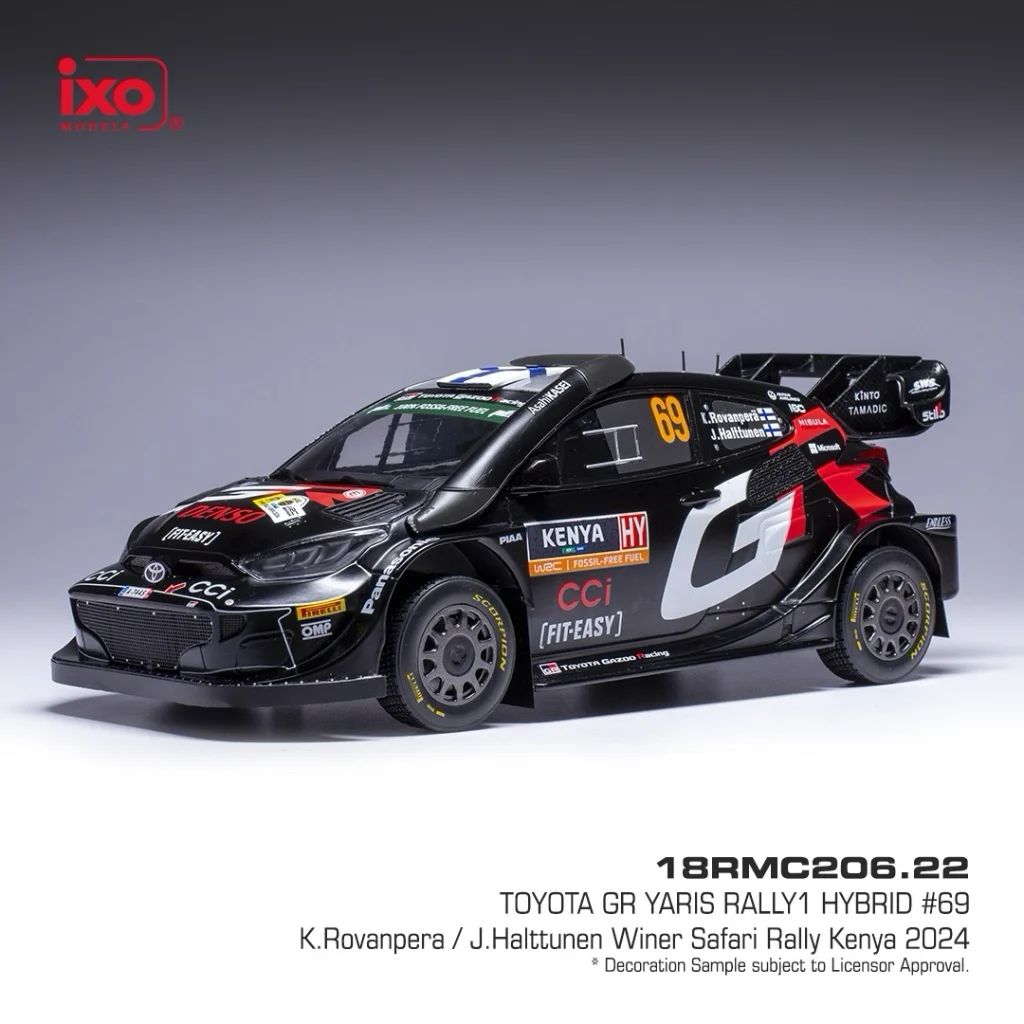 Toyota GR Yaris Rally1 Hybrid - Rovanperä / Halttunen - Kenya 2024 - Ixo - 1:18
