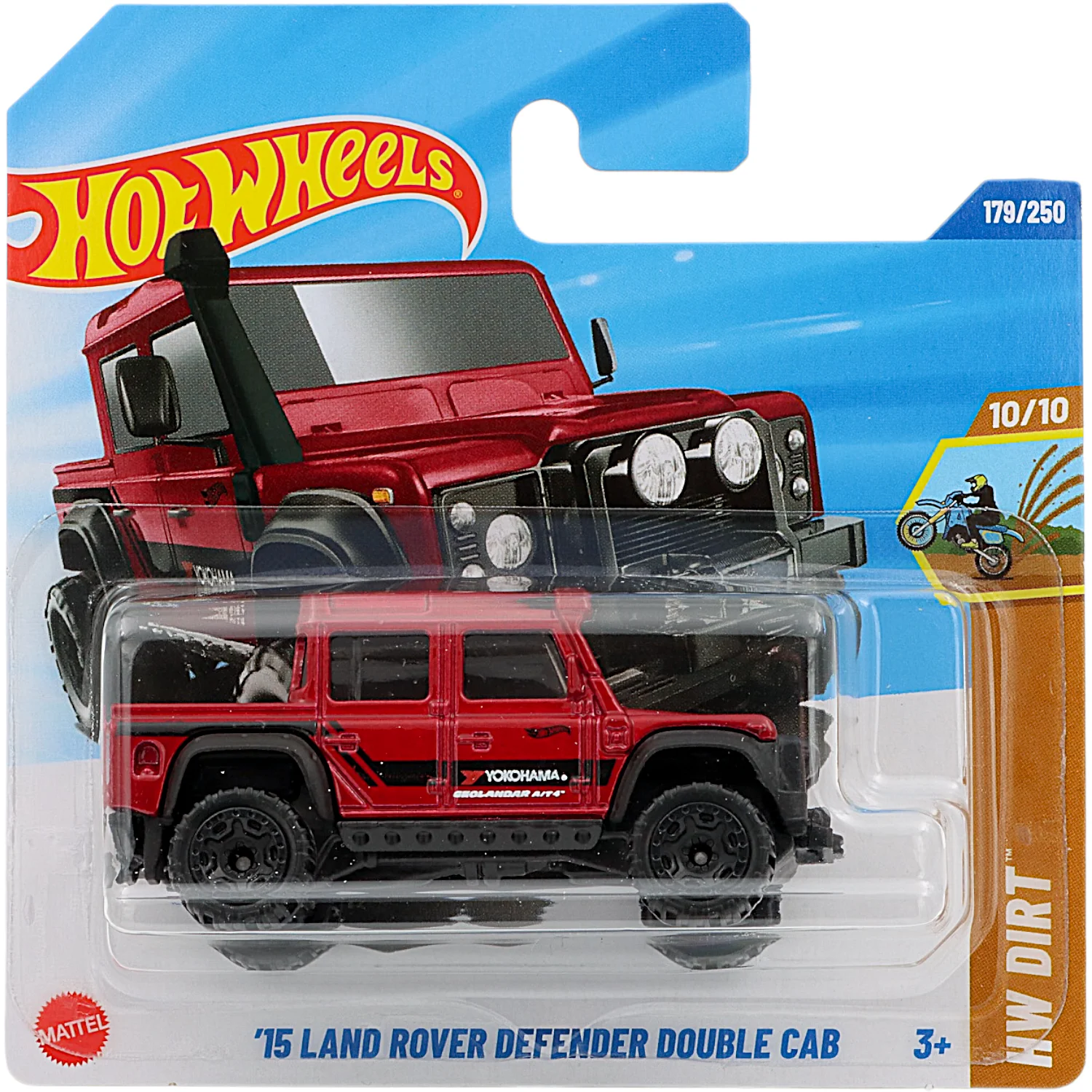 '15 Land Rover Defender Double Cab - Röd - HW Dirt - 179/250 - Hot Wheels