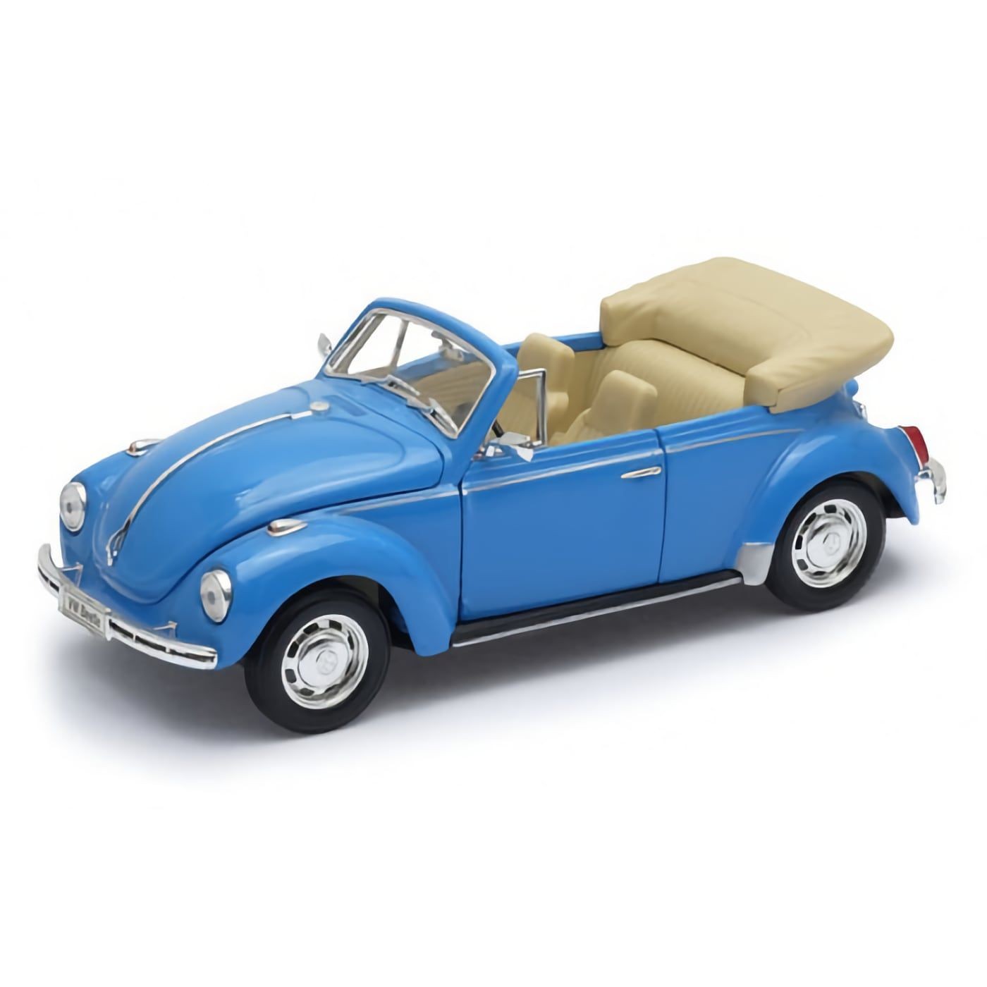 Volkswagen Beetle – Convertible – Blå – Welly – 1:24