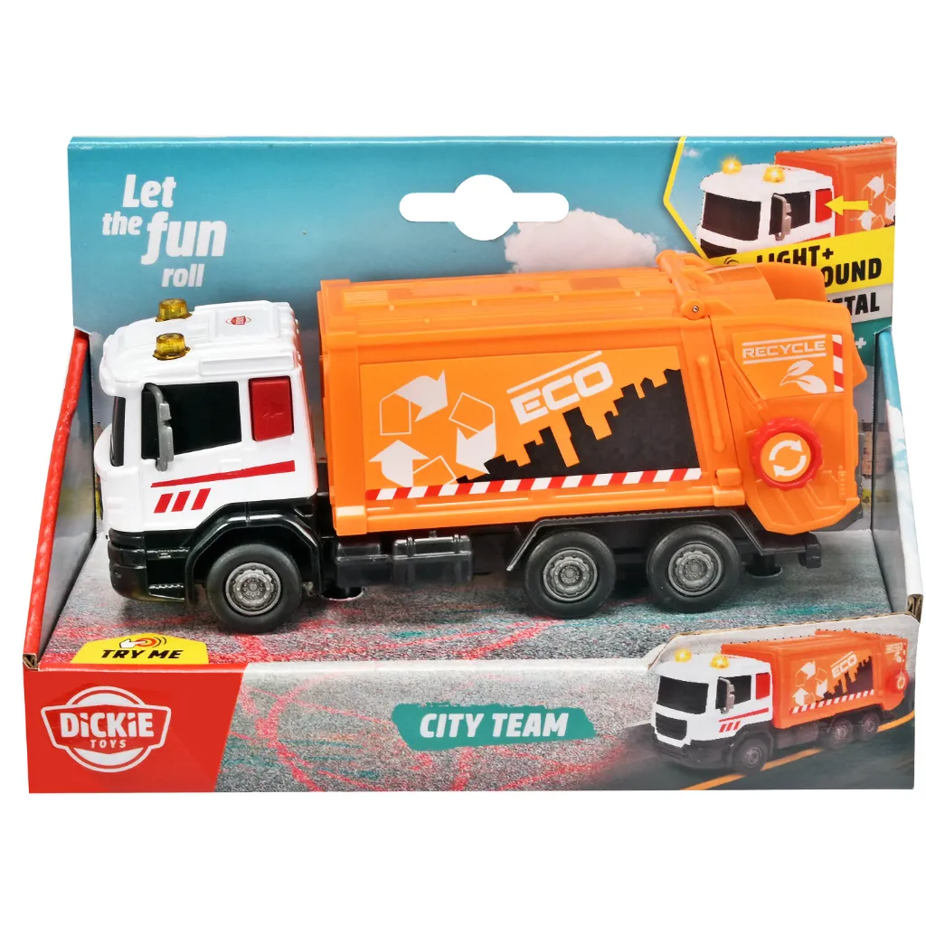 Sopbil - City Team - Ljud & Ljus - Dickie Toys - 16 cm