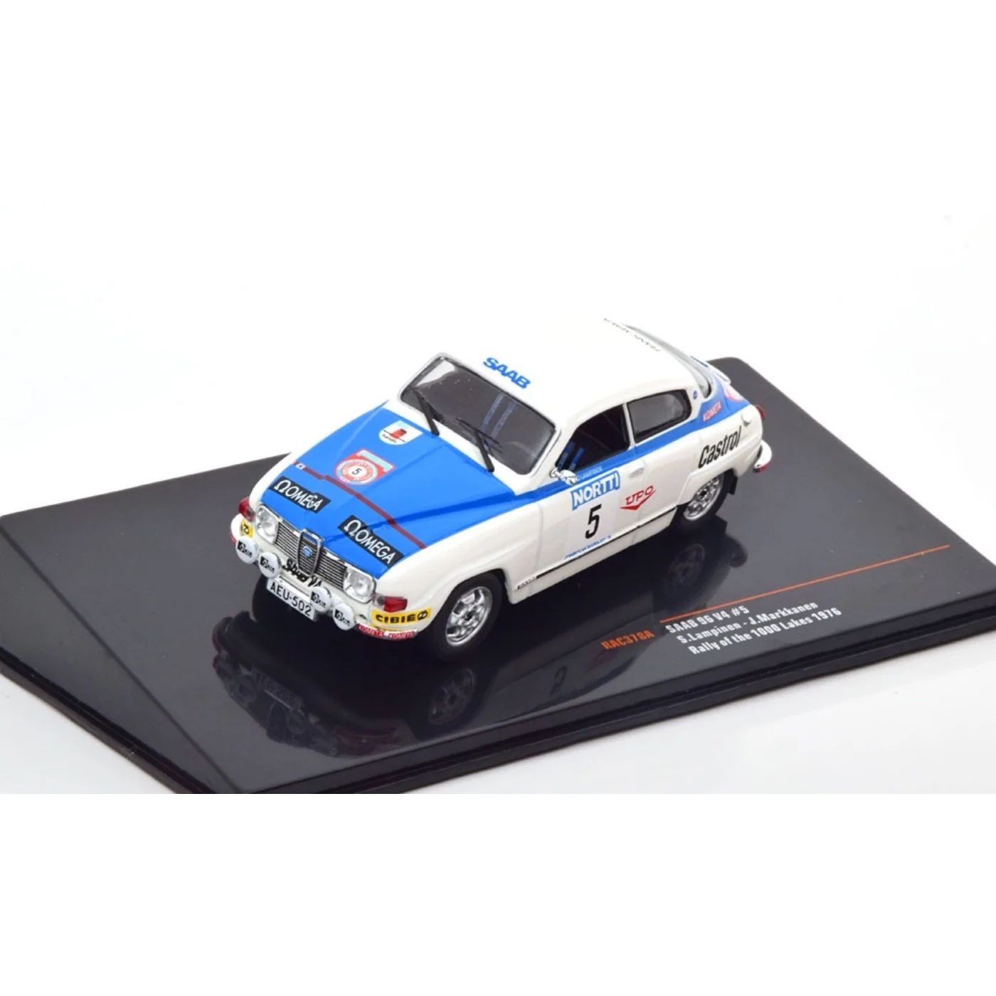 Läs mer om Saab 96 V4 #5 Lampinen / Markkanen 1976 - Ixo Models - 1:43